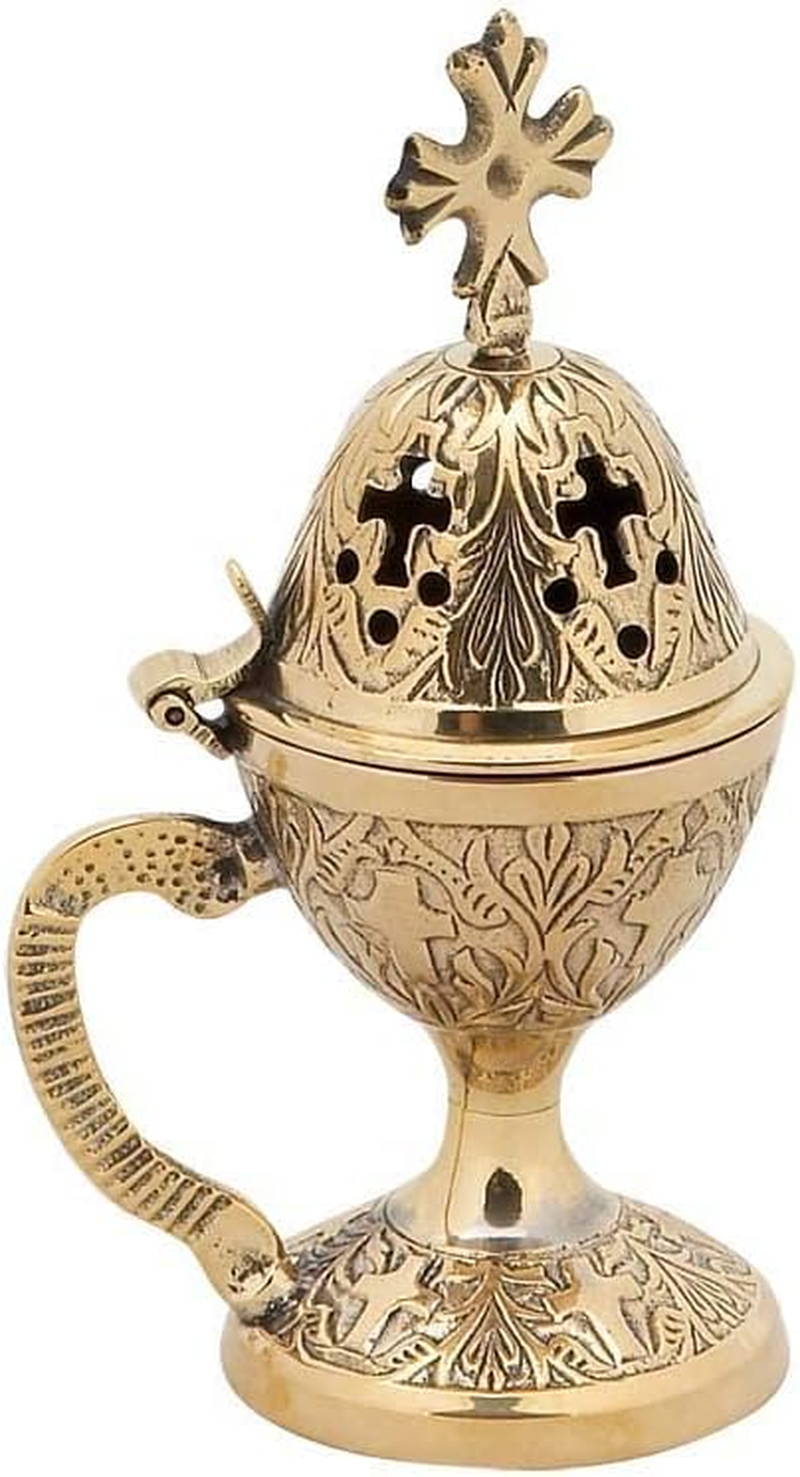 Christian Byzantine Orthodox Greek Censer Incense Burner Liturgy (78B)