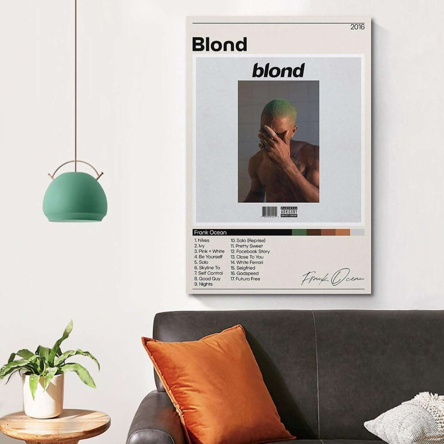 SKRAKHUO Frank Ocean 90S Poster Canvas Wall Art Picture Home Decor Print for Bedroom Living Room Dorm Study Bar Office 12X18Inch(30X45Cm) image number 4