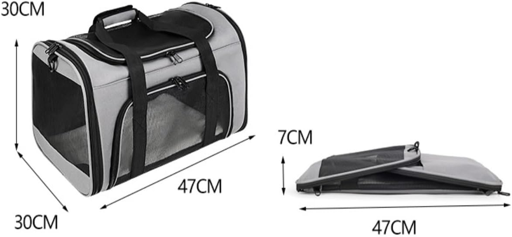 Cat Bag Dog Carrier Pet Carrier Cat Carrier Bag Pet Tote Dog Carrier Bag Foldable Backpack Pet Carry Bag Outdoor Dog Cage Tote Backpack Cat Carrier Pet Bag Carrier(Color:A) - A image number 3