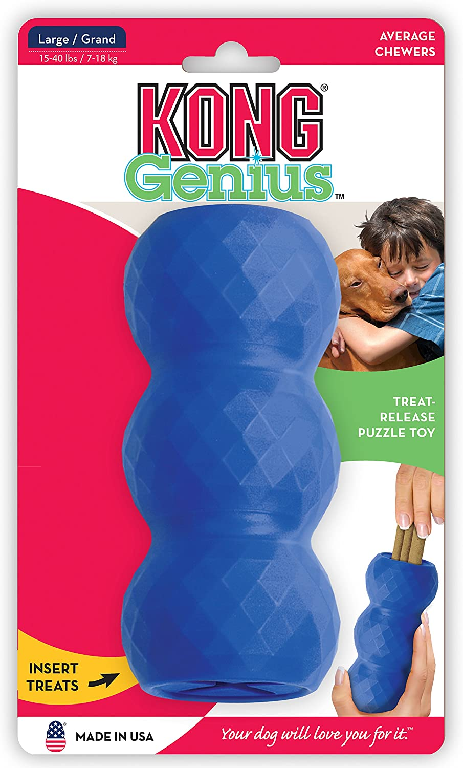 KONG - Genius Mike - Interactive Treat Dispensing Dog Puzzle Toy (Assorted Colours) - for Large Dogs image number 5