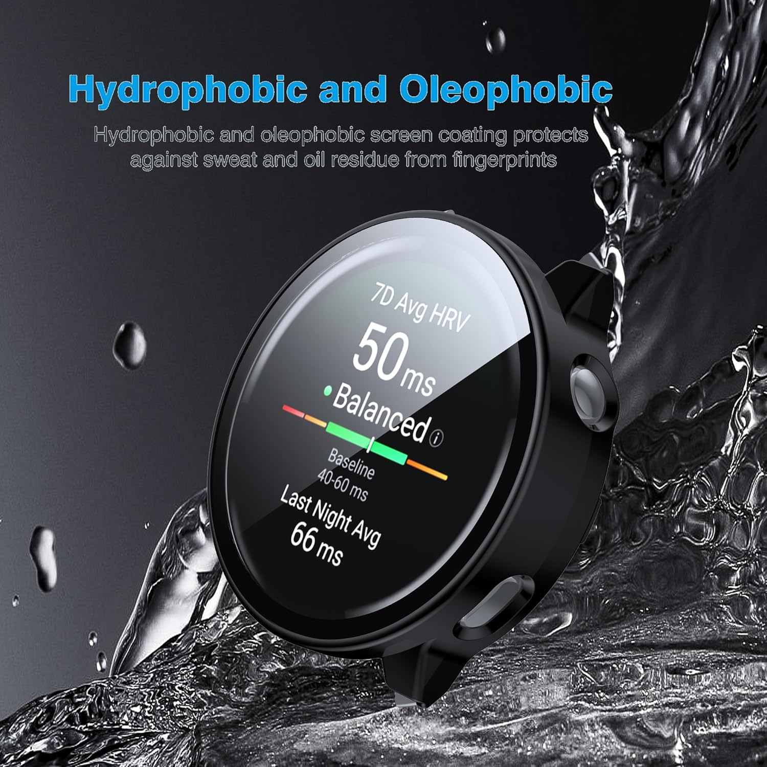 Rojeuinn Pack of 2 Case for Garmin Venu 4 45 Mm Protective Case with Screen Protector, Hard PC 360&deg; All-Round Anti-Scratch anti Dust Ultra Thin Protective Case Black