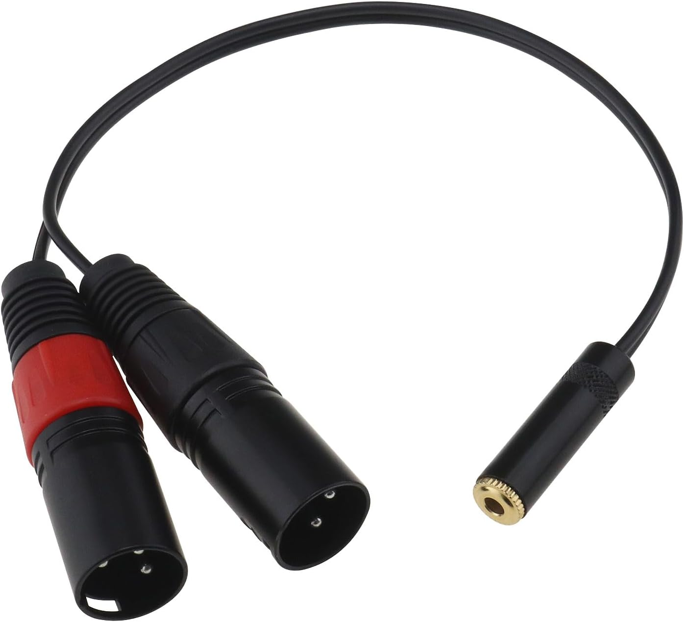 VGOL 3.5Mm 1/8 Inch Female to Dual XLR Male Microphone Cable Balanced 3.5Mm to 3Pin Dual XLR Male Stereo Short Cord for Computers/Mp3/Dvd/Tv/Radios 33.5Cm image number 5