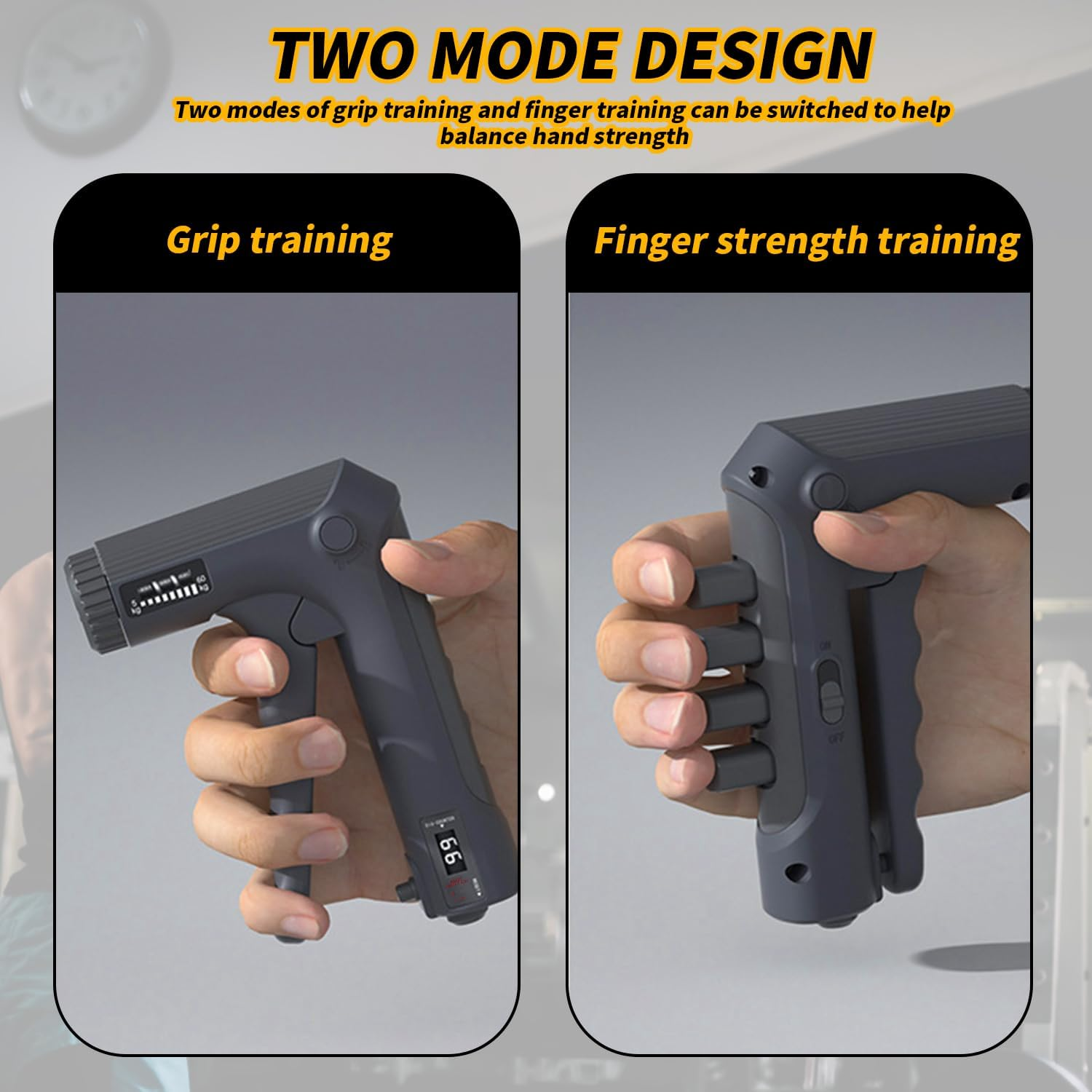 Hand Strength Trainer, Grip Strength Trainer Adjustable, Grip Trainer for Hand Training, Finger Trainer with Mechanical Counter, Hand Muscle Trainer with Two Training Modes, Grip Strength Trainer, image number 3