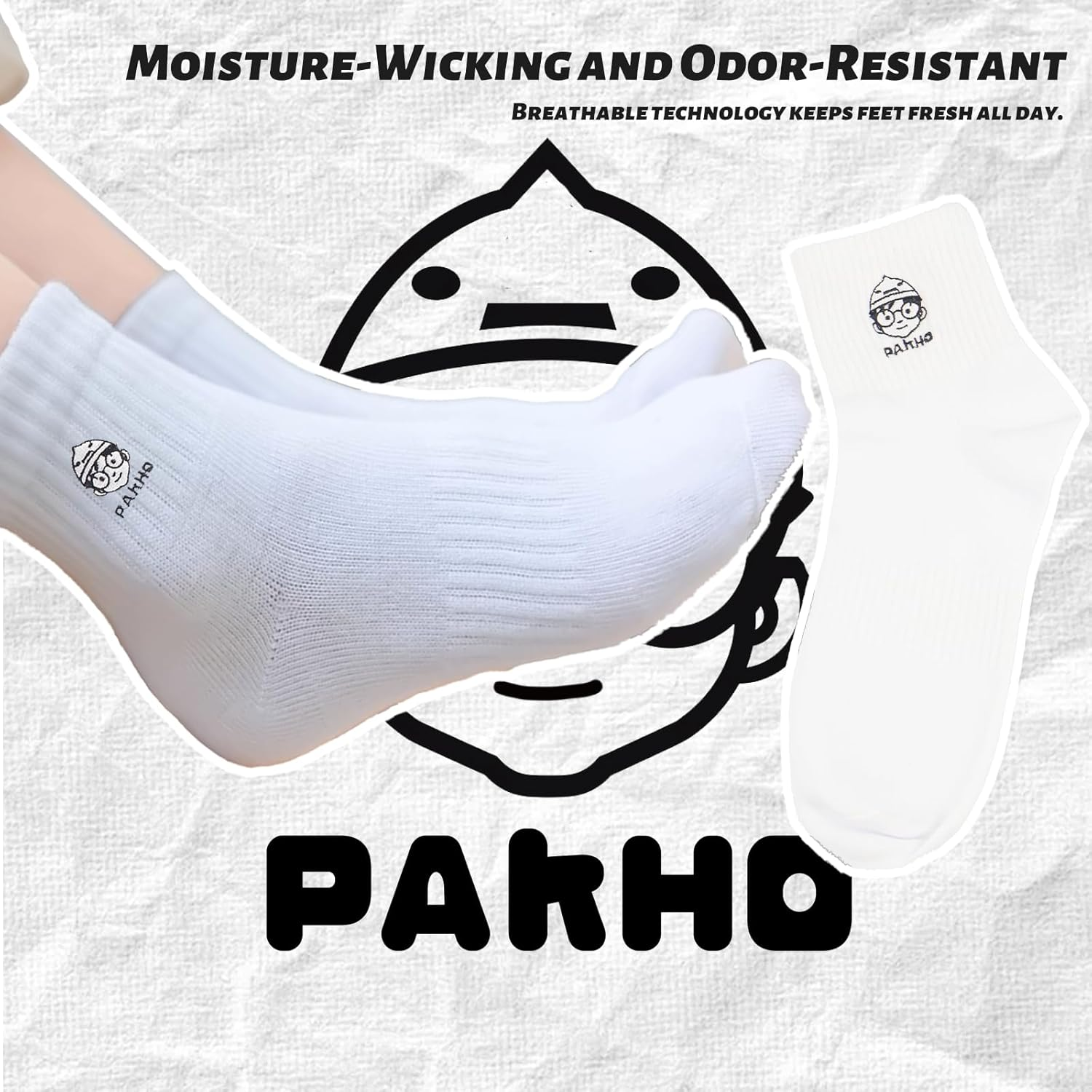 Low Cut White Socks for Men & Women - Thin Breathable Long-Staple Cotton Socks Ankle Socks for Running, Sports, and Casual Wear 1 Pair-11Cm High image number 3