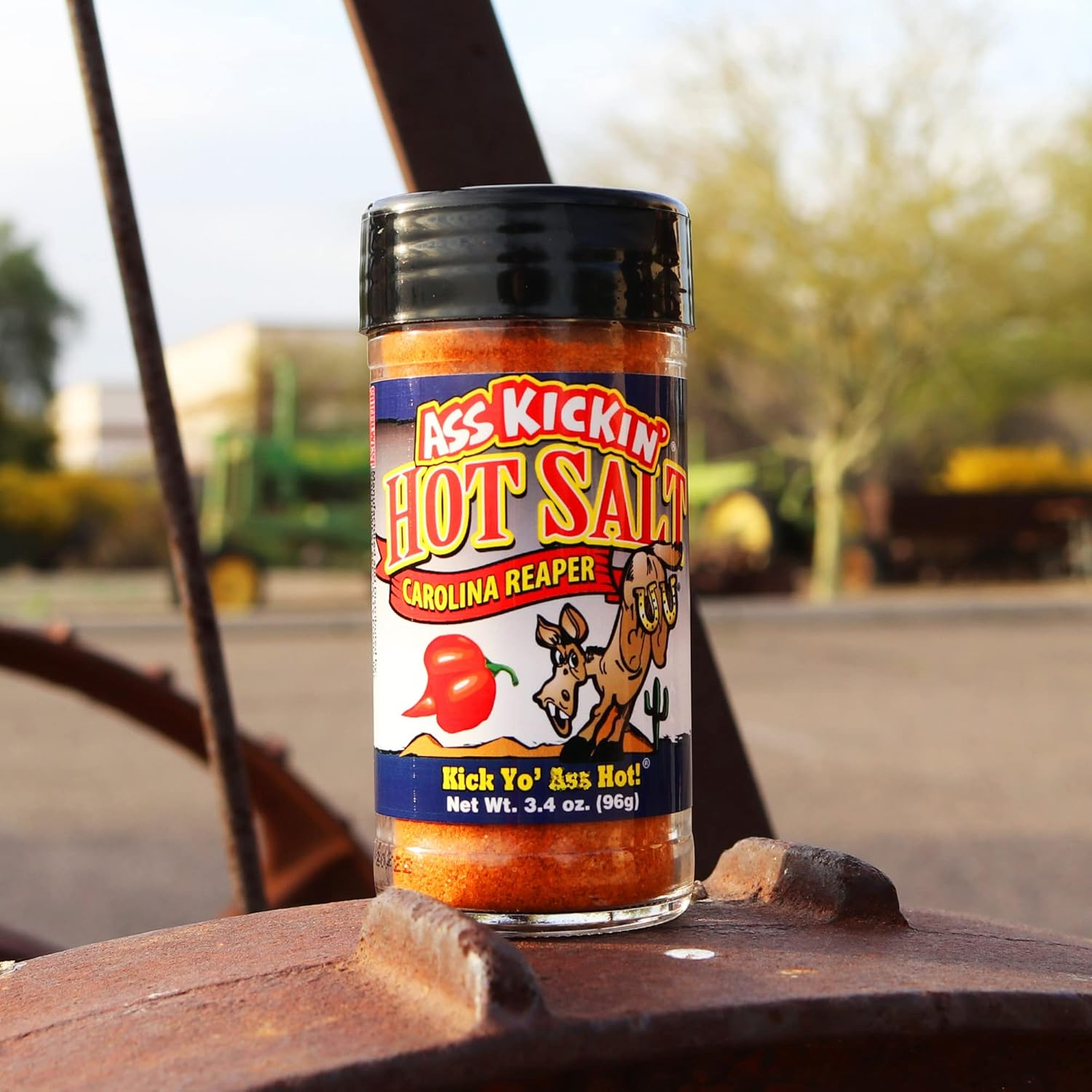 ASS KICKIN' Hot Spicy Carolina Reaper Pepper Salt &ndash; 3.4Oz. Shaker Jar - Perfect Flavored Salt for Popcorn Seasoning, Margarita Salt and French Fry Seasoning - Premium Gourmet Gift image number 3