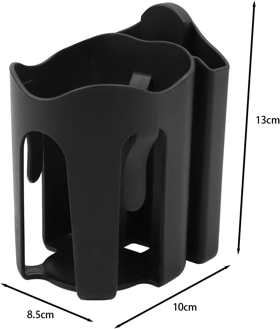 NUZAMAS Stroller Cup Holder Universal Drink Coffee Cup Holder 2 in 1 Drinks Holder Adjustable Bottle Holder for Pram Walkers Wheelchairs Bikes Carts Motorcycle Black