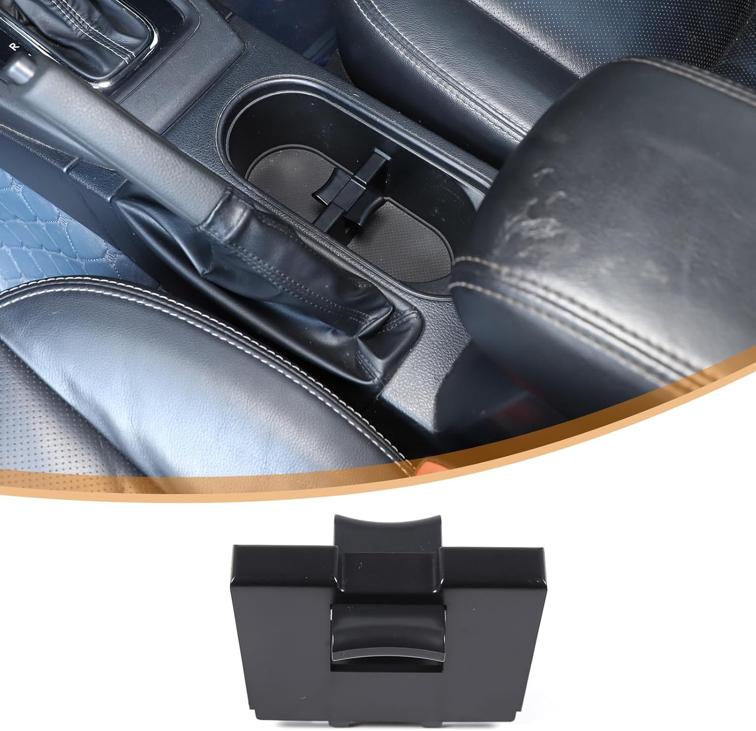 Yinaniutos Cup Holder Insert Divider Compatible with 2014-2018 Subaru Forester, 2010-2014 Subaru Outback/Legacy, Center Console Drinks Holder Divider Replace image number 5