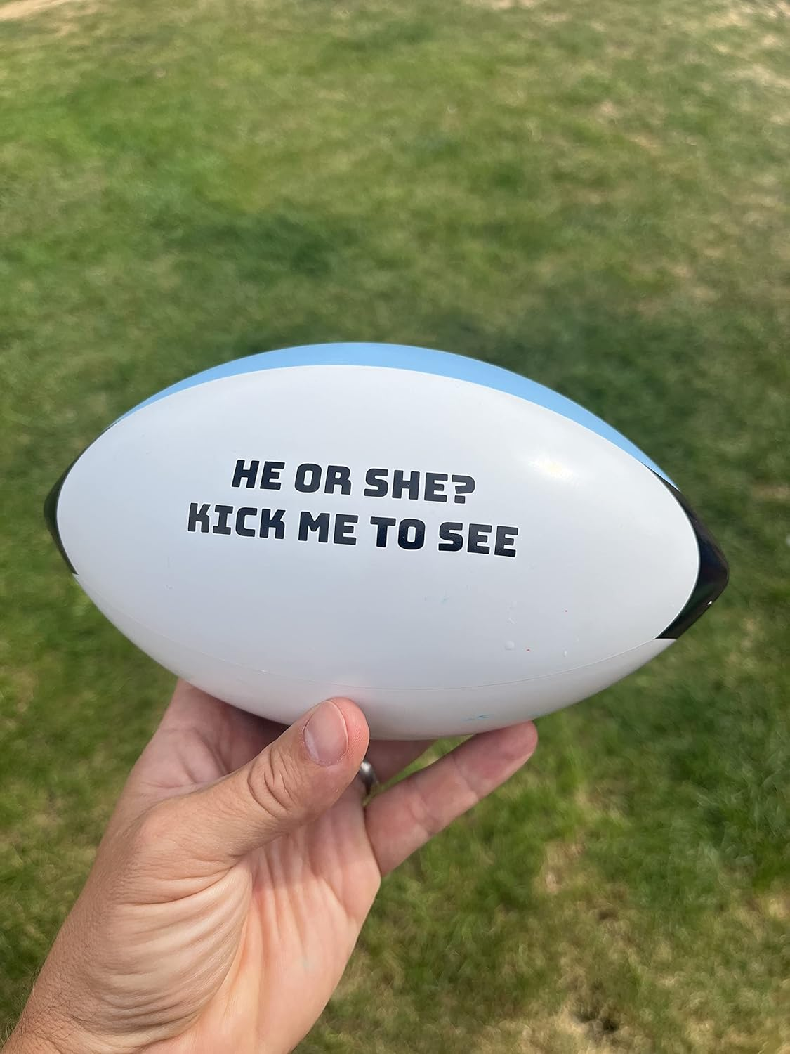 Sass Party & Gifts Gender Reveal Exploding Rugby Ball - Includes Blue and Pink Powder - Perfect Reveal for Rugby Fan image number 2