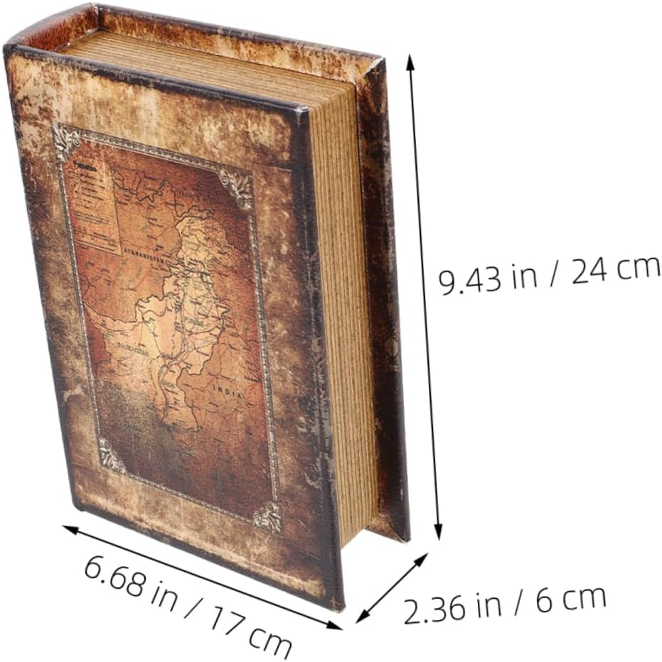 GARVALON Vintage Book Shaped Key Storage Box European Style Simulation Book Ornament Decorative Keepsake Organizer for Jewelry and Items for Home image number 1