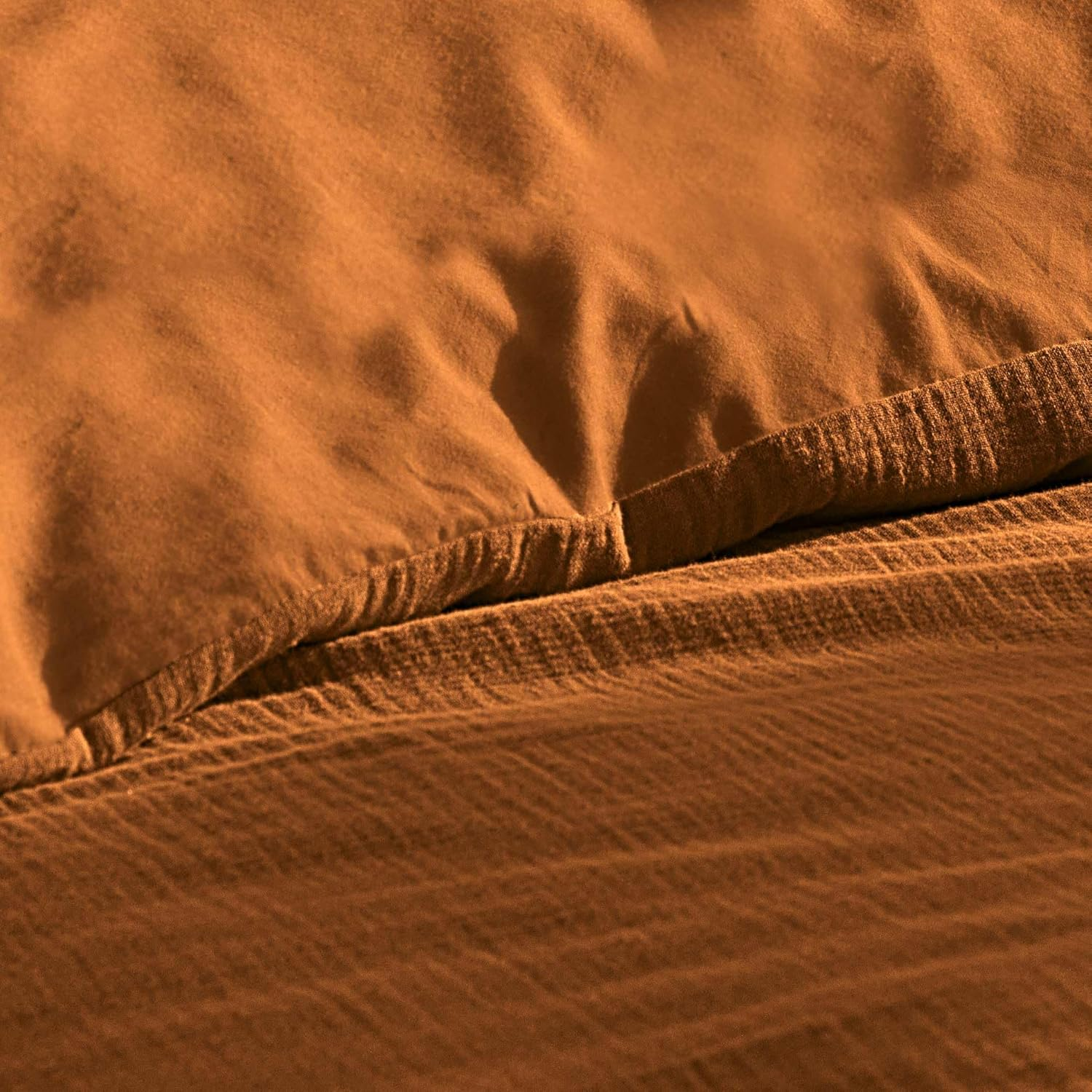 Douceur D'Int&eacute;rieur, 3-Piece Bedding Set (260 X 240 Cm) Angelia Caramel, Cotton Gauze image number 1