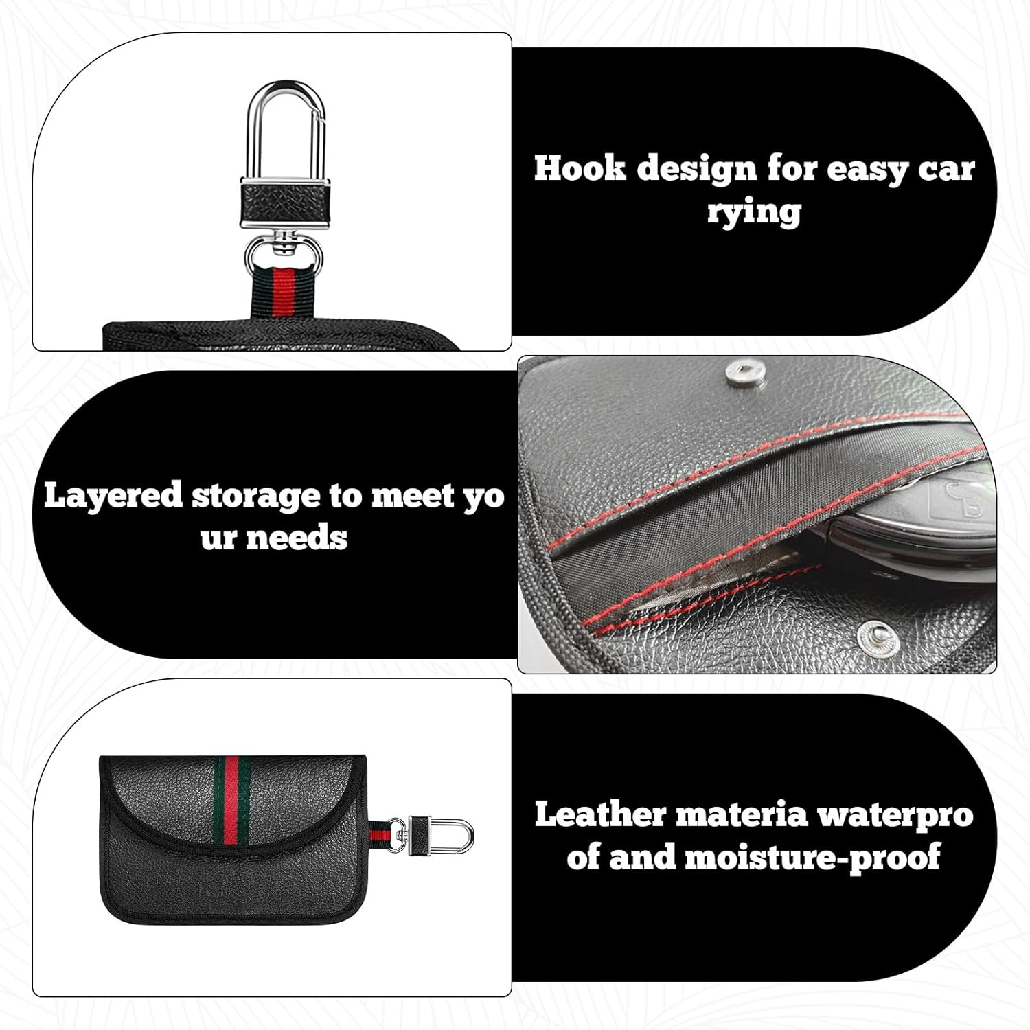 Faraday Pouch Car Keys, 2Pcs Faraday Box for Car Keys, Carkey Signal Blocker, Faraday for Carkeys, Key Fob Protector Bag, Anti-Theft Signal Blocker, RFID Signal Blocking Pouch (Black) image number 4