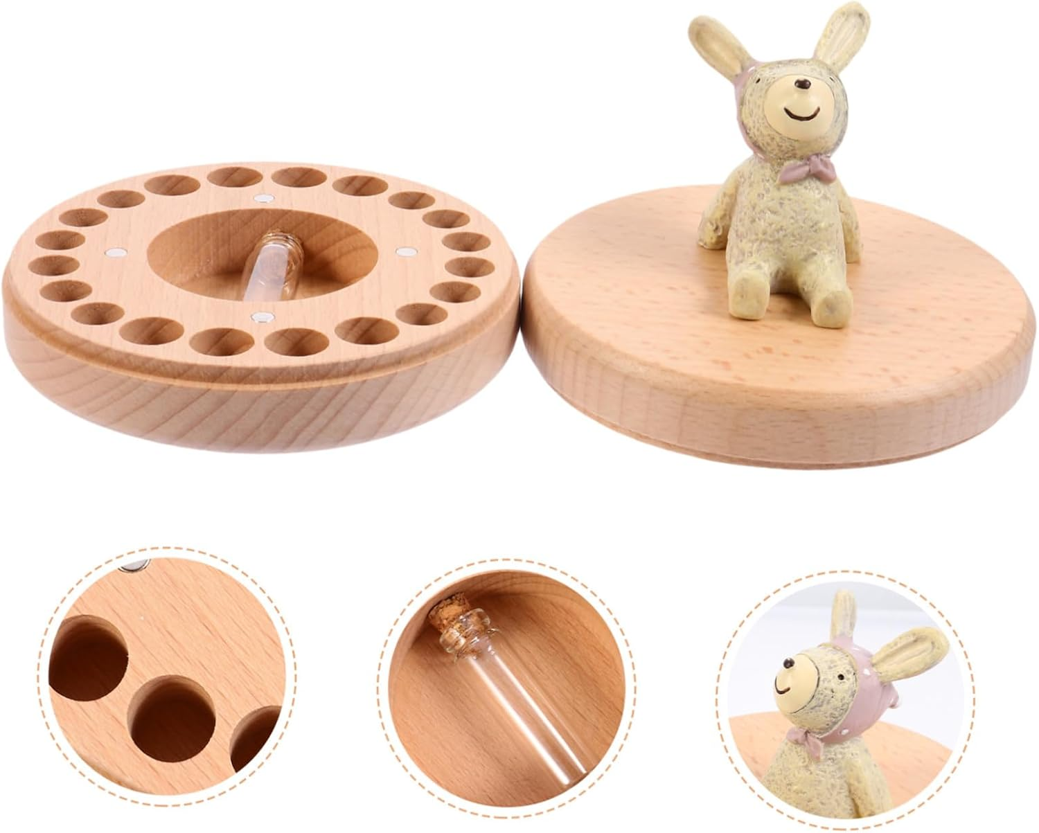 Kisangel 1 Set Teeth Organizer Keepsake Box Tooth Storage Holder for Date Recording Safe Design for Memorable Growth Moments Present image number 6