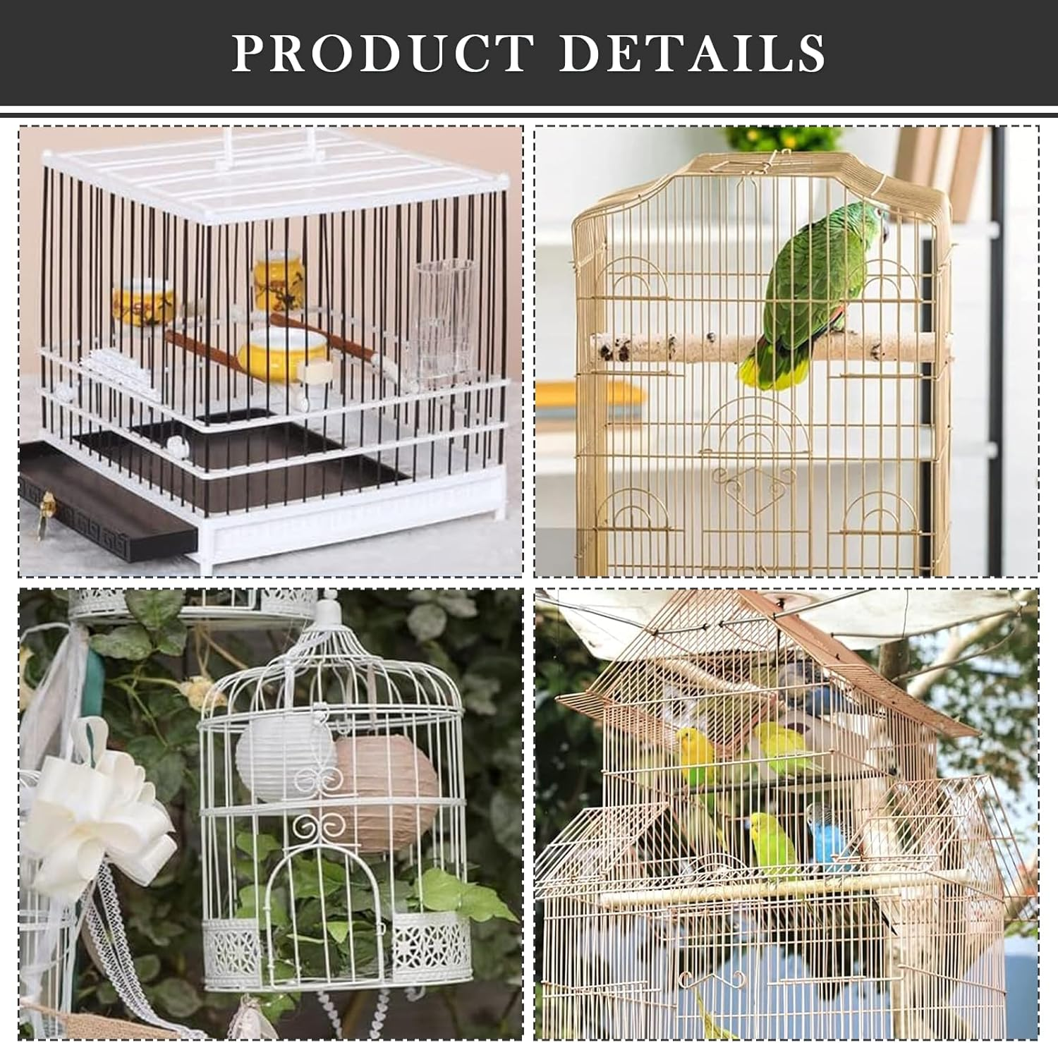 AMYXIYUAN Bird Cage Cover Large Dustproof Mesh Net Nylon Parrot Cage Skirt for Parrots, Parakeets, Macaws image number 5