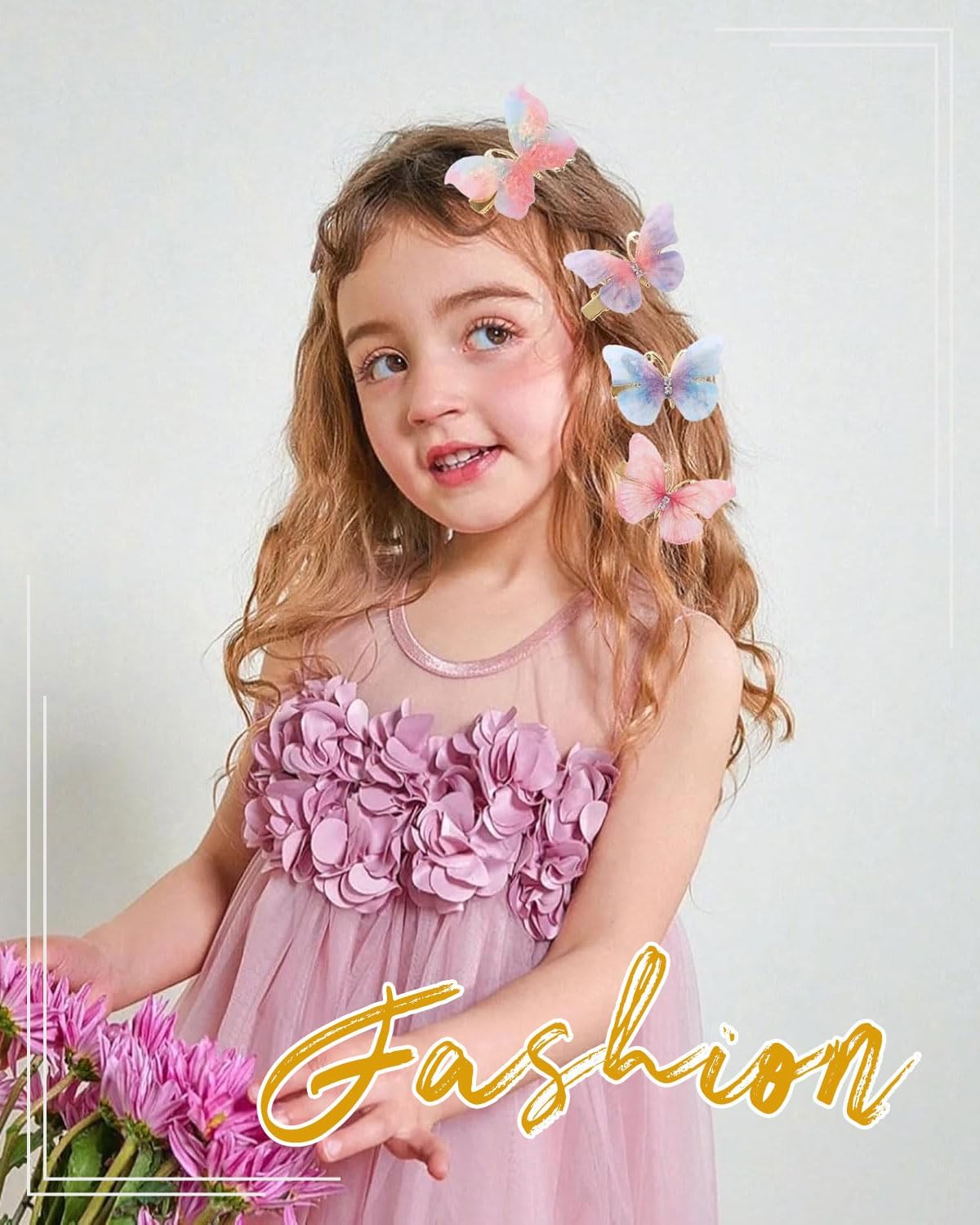 TPZORJX Butterfly Hair Clips - 18 Pieces Hair Clips Girls Hair Accessories Butterfly Hair Clips Glitter Snap Hair Clips for Teenagers Women Hair Accessories