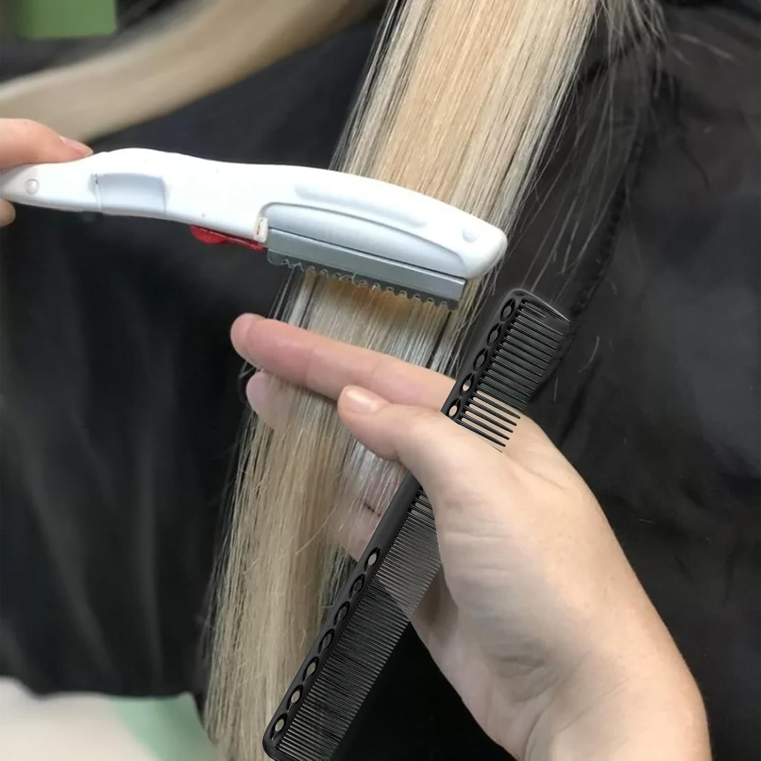 6Pcs Carbon Fiber Cutting Comb Professional Heat Resistant Comb, Haircutting Combs Barber Comb Hair Stylist All Purpose Combs Medium and Fine Tooth for Man and Woman Clipper Cuts, Home Salon image number 3