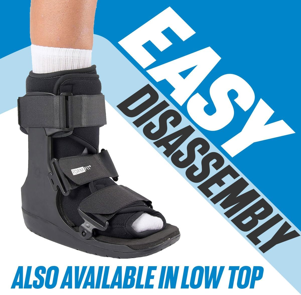 Ossur Form-Fit Short Regular Walker, Fracture Boot (Large) &ndash; Orthopedic Boot for Sprained Ankle, Stress Fracture, and Foot Injury &ndash; Medical Broken Foot Boot for Men & Women