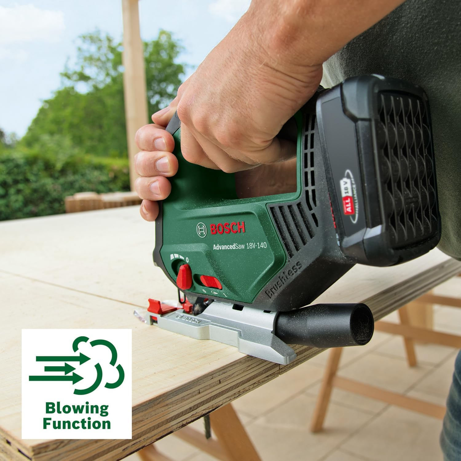 Bosch 18V Cordless Jigsaw, without Battery, 3X Blades Inc, Brushless Motor, Pendulum Action (Advancedsaw 18V-140). Made in Europe. 2024 New image number 6