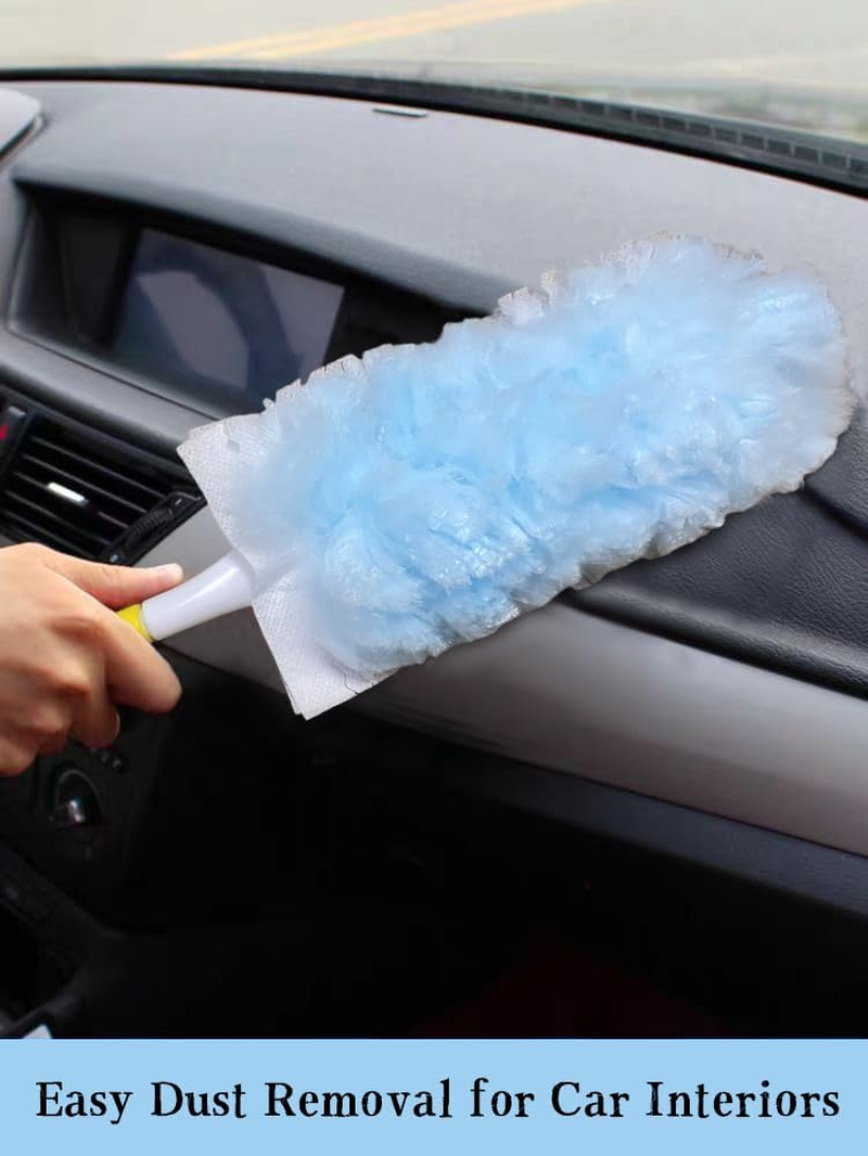 40 Count Duster Refills Kit for Swiffer Duster,360&deg; Heavy Duty Duster Refills, Disposable Microfiber Duster for Cleaning Home (40 Count Refills+2Handle) image number 2