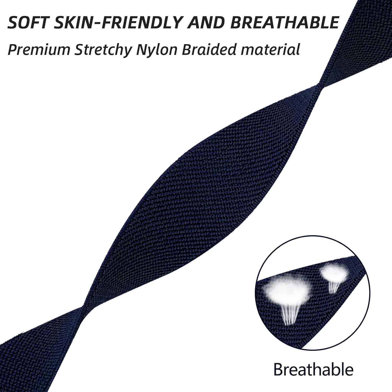 Chinbersky 5 Pack Watch Straps Compatible with Apple Watch Strap 38Mm 40Mm 41Mm 42Mm 44Mm 45Mm, Braided Elastic Stretchy Nylon Sport Solo Loop Band Replacement Straps for Iwatch Series 7/6/5/4/3/2/1 image number 3