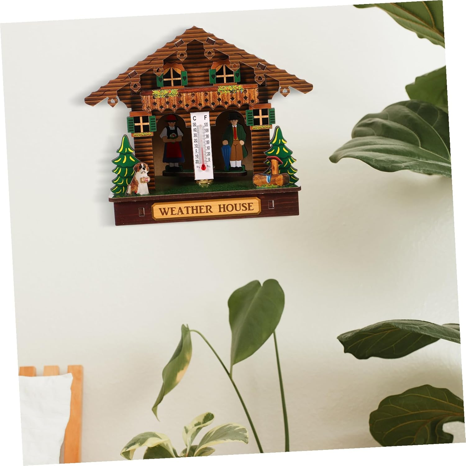 Multifunctional Indoor Outdoor Wall Thermometer Hygrometer Barometer Weather Station Climate Gauge for Patio Garden with Accurate Temperature Humidity Monitor image number 5