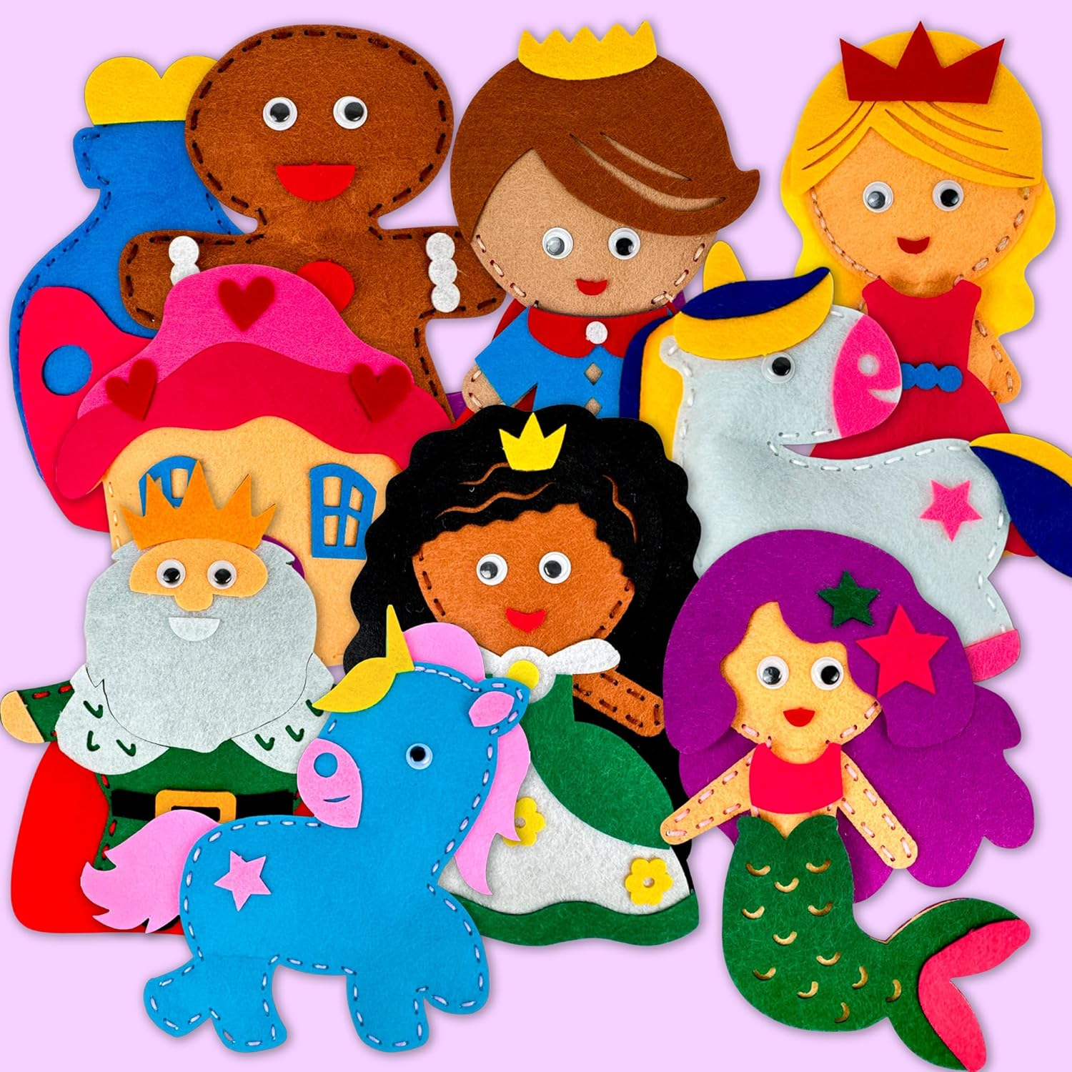 QUOKKA Kids Crafts Ages 4-8, DIY Beginner Needle and Thread Kit - 12 Fairy Tale Sewing Kit Basic - Fun Arts Crafts for Kids Ages 6-8 Girls Boys - Plastic Needles, Scissors - 6+ Year Old Girl Gifts - Bugs image number 7