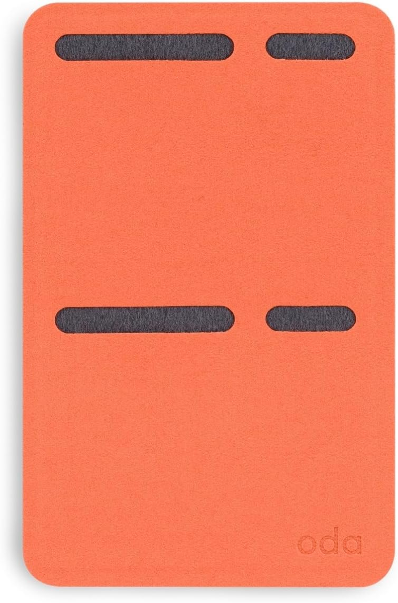 ODA - Super Slim SD & Microsd Card Holder - Fits in a Wallet - Microfiber - 1Mm Thin (Orange, 8 Microsd)