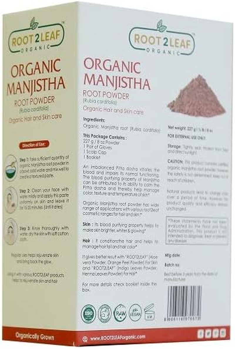 Root2Leaf Organic Pack of 2 Soapnut & Manjistha Root Powder Hair Care for Natural Hair Color and Repairs Damage Hair for Men and Women (227 Gms) image number 1