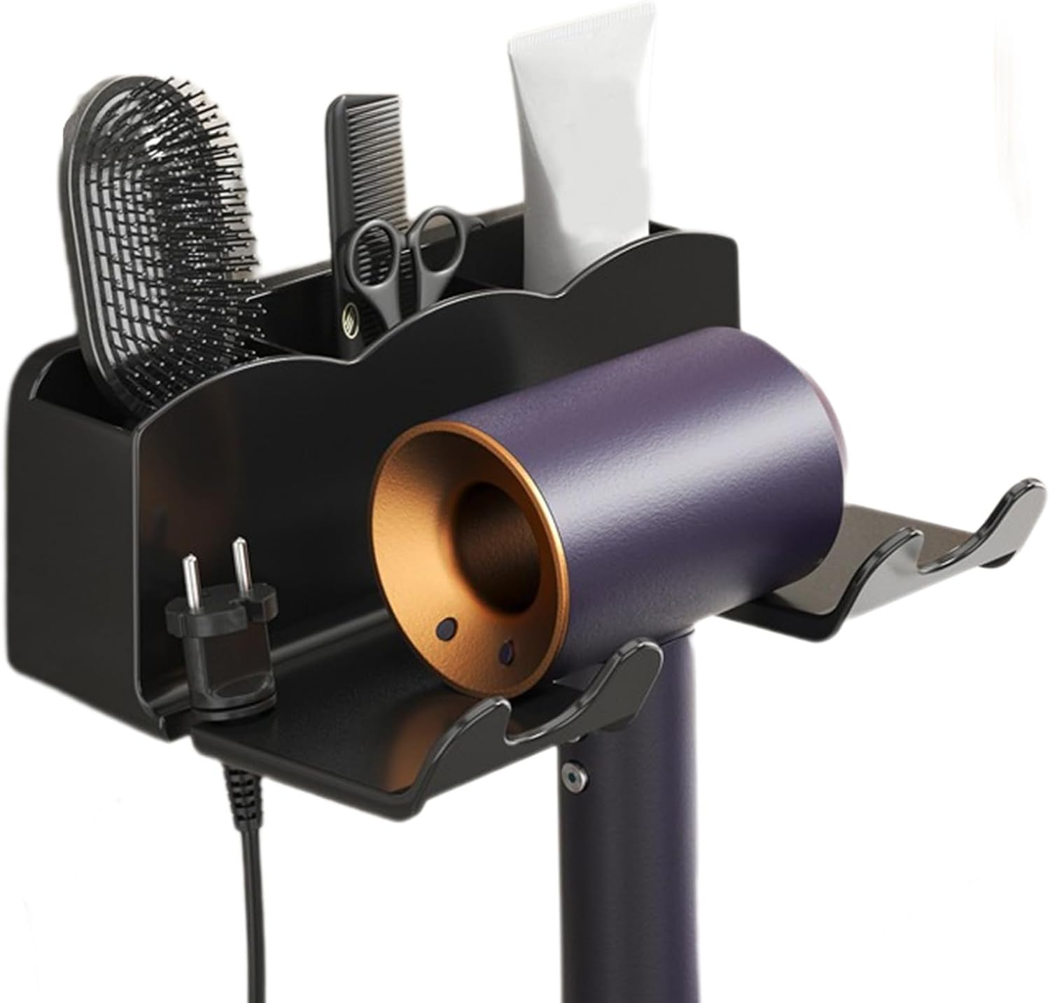 Hair Dryer Wall Holder -Spoildryer Stand | Blow Dryers Hanger | Storage Rack Hand Blower | Adhesive Bathroom Organization Blow Drier Hanger, Head Tool Organizer, Wall Mounted Storage Organizer, Drill