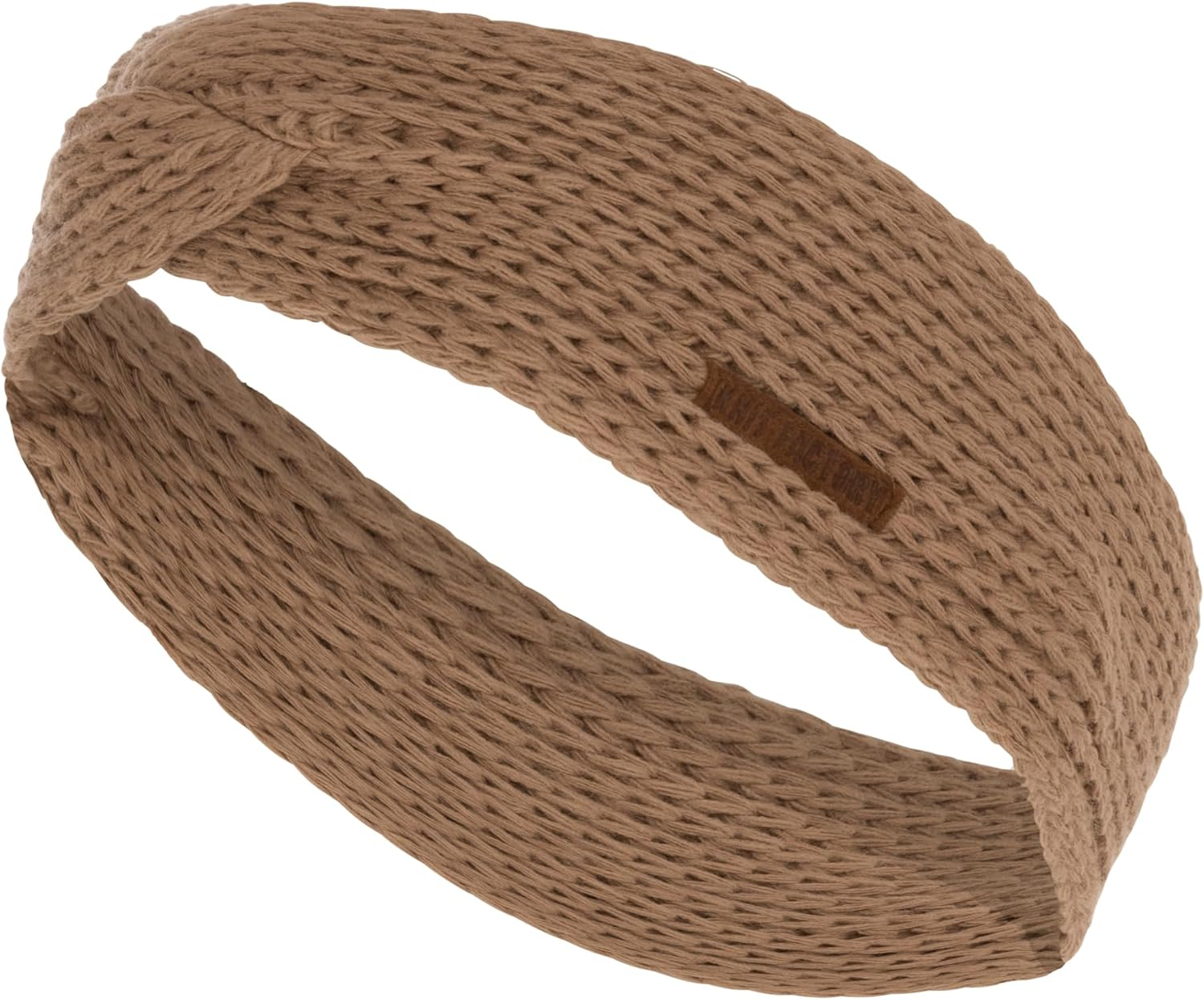 Knit Factory - Joy Headband - Knitted Women'S Headband - Ear Warmers with Wool - High Quality - Nude - Baked Apple image number 3