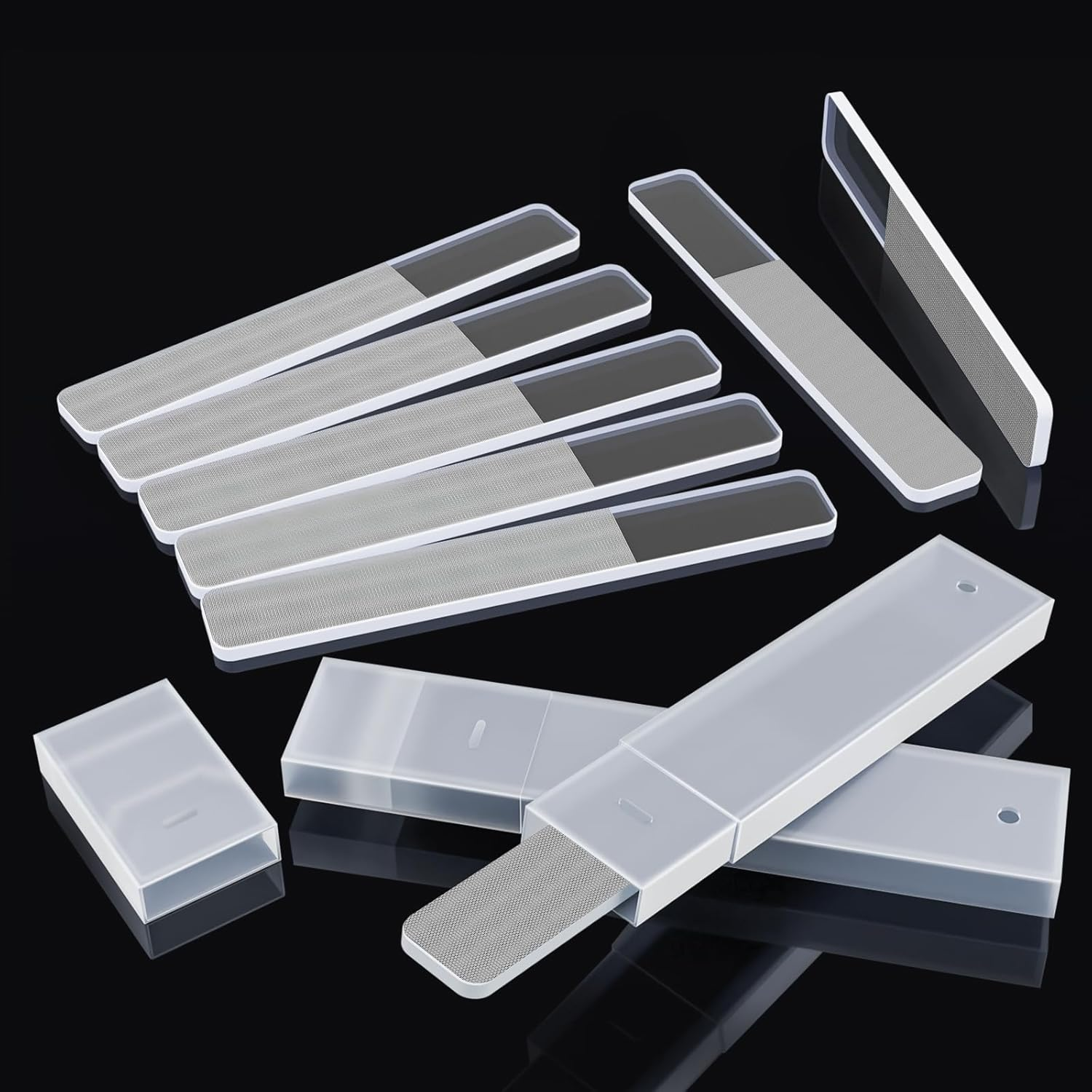 8PCS Glass Nail File, Nail Shiner, Nano Nail Buffer, Glass Nail File Crystal Shine Polishe for Natural Nails, Independent Packaging for Portable Use image number 2