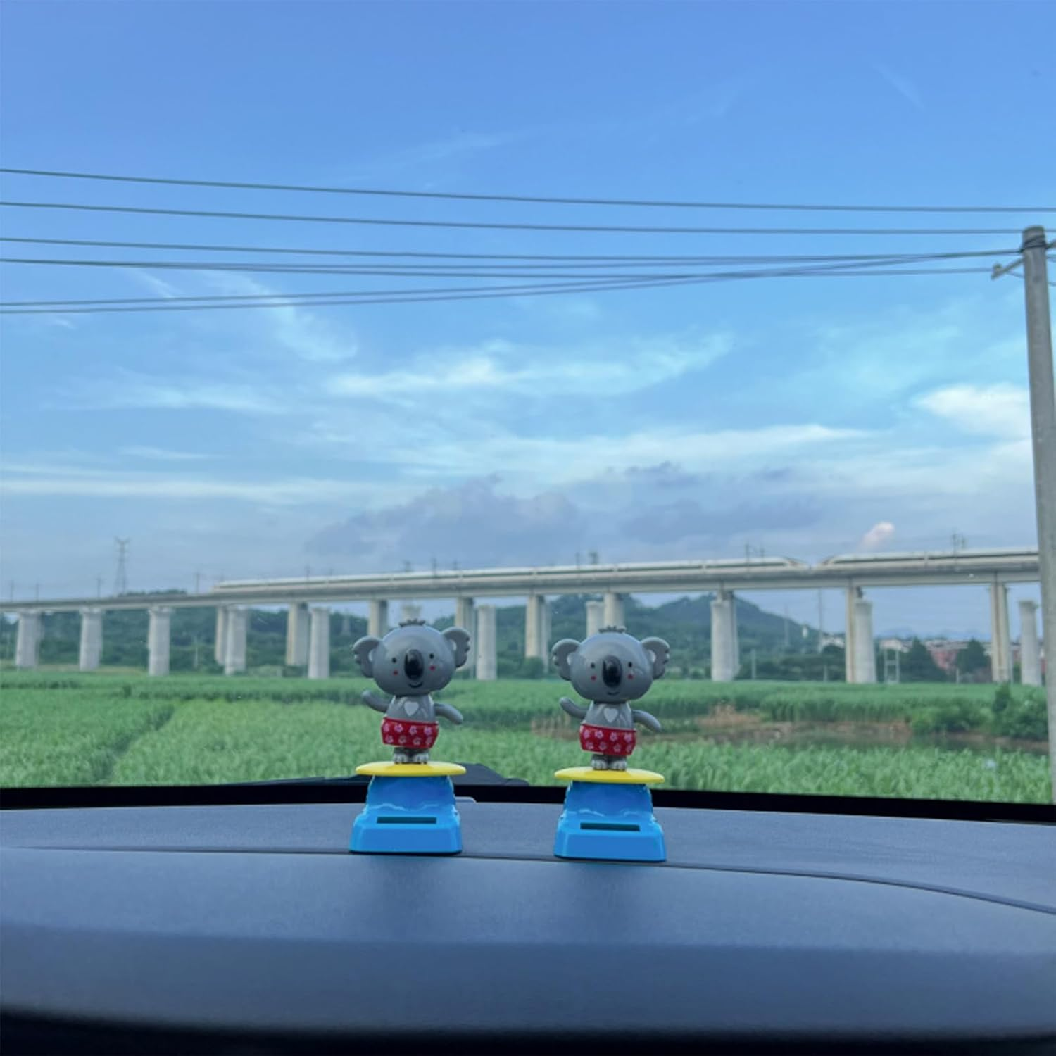 Solar Dancing Figure - Shaking Car Ornament - Solar Powered Dancing Figures Decoration,Koala Shape S Haking Head Decor, Automotive Interior Decoration for Sedan Vehicle Truck image number 1