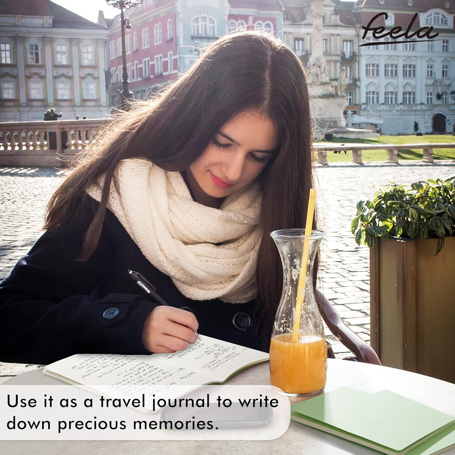 Feela 8 Pack Soft Cover Journal Bulk, Notebooks College Ruled for Work, Lined Travel Journal for Women Men, Note Taking Notebook School Supplies Business Writing, 8.2&rdquo; X 5.5&rdquo;, A5, Light Green image number 1