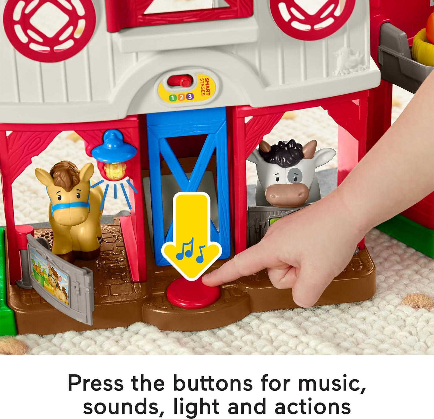 Little People Toddler Learning Toy Caring for Animals Farm Electronic Playset for Preschool Pretend Play Kids Ages 1+ Years image number 4