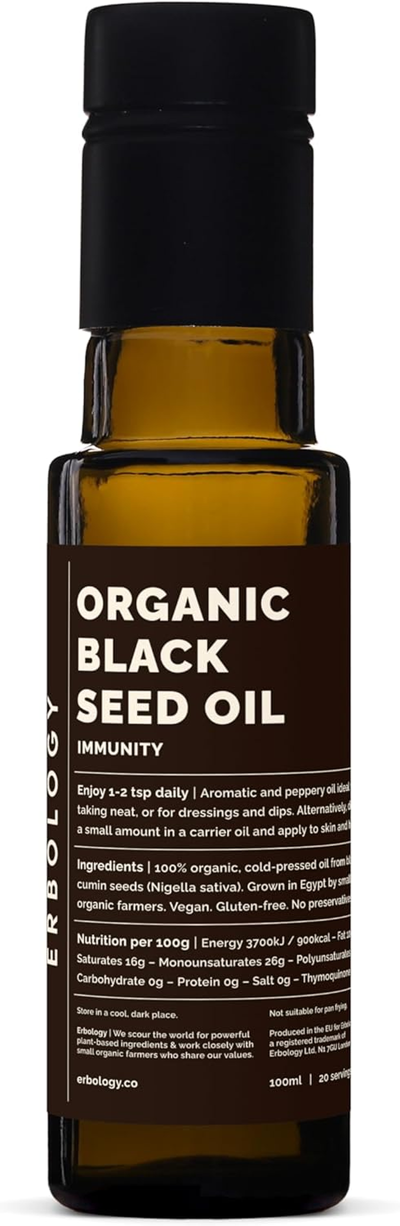 Erbology Organic Sweet Almond Oil 100Ml - Cold-Pressed - Rich in Skin-Nourishing Vitamin E - Straight from Farm in Italy - Non-Gmo - No Additives or Preservatives - Recyclable Glass Bottle image number 1