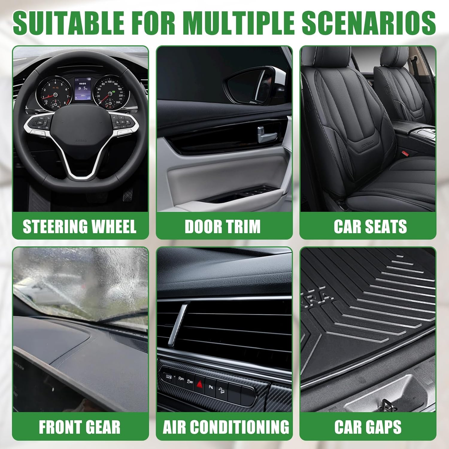 120 Ml Car Interior Cleaner Spray + 2 X Upholstery Brush + Microfibre Cloth Upholstery Cleaner Car Care Set for Leather, Plastic, Rubber & Textiles Ideal for Car Interior Cleaning & Car Detailing image number 1