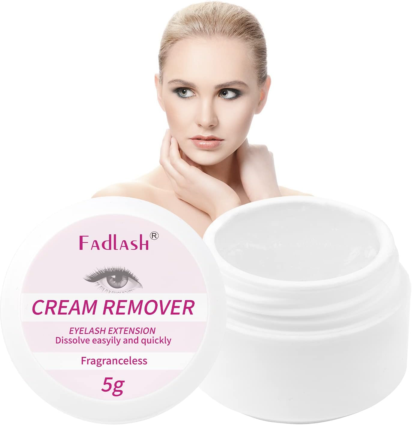 Lash Extension Remover 5G Cream Lash Remover Sensitive Skin Lash Glue Remover Quickly and Low Irritation Lash Remover Eyelash Glue Remover for Salon Lash Glue Remover by FADLASH (Tasteless) image number 1