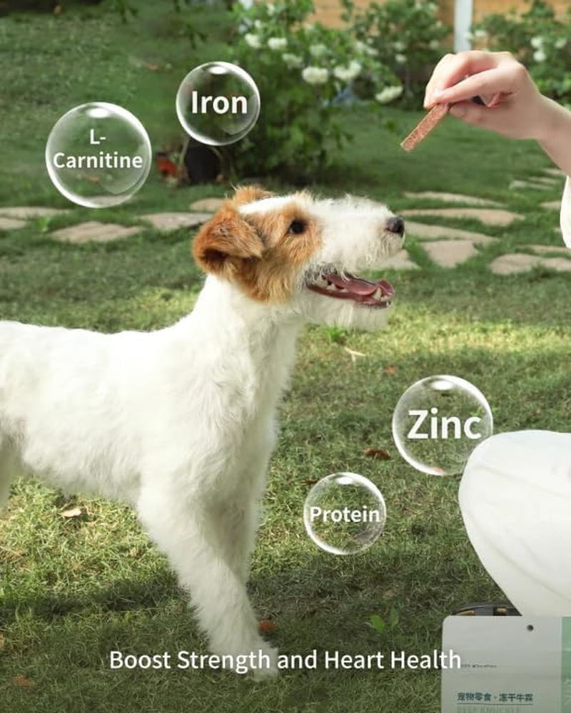 Freeze-Dried Beef Treat for Small Dog & Cat, Dehydrated Whole Cut Raw Treats for Training, Health Natural Single Ingredient Cats Dogs Dry Food (70G) image number 3