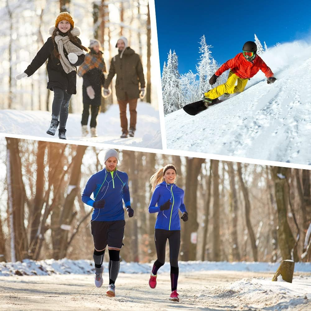 AUTOWT Ski Socks for Men & Women, Cold Weather Wool Socks for Snowboarding, Skating, Hiking, Sea Fishing and Other Outdoor Sports, Winter Thermal Knee-High Socks, Soft Cushion Winter Ski Socks image number 2