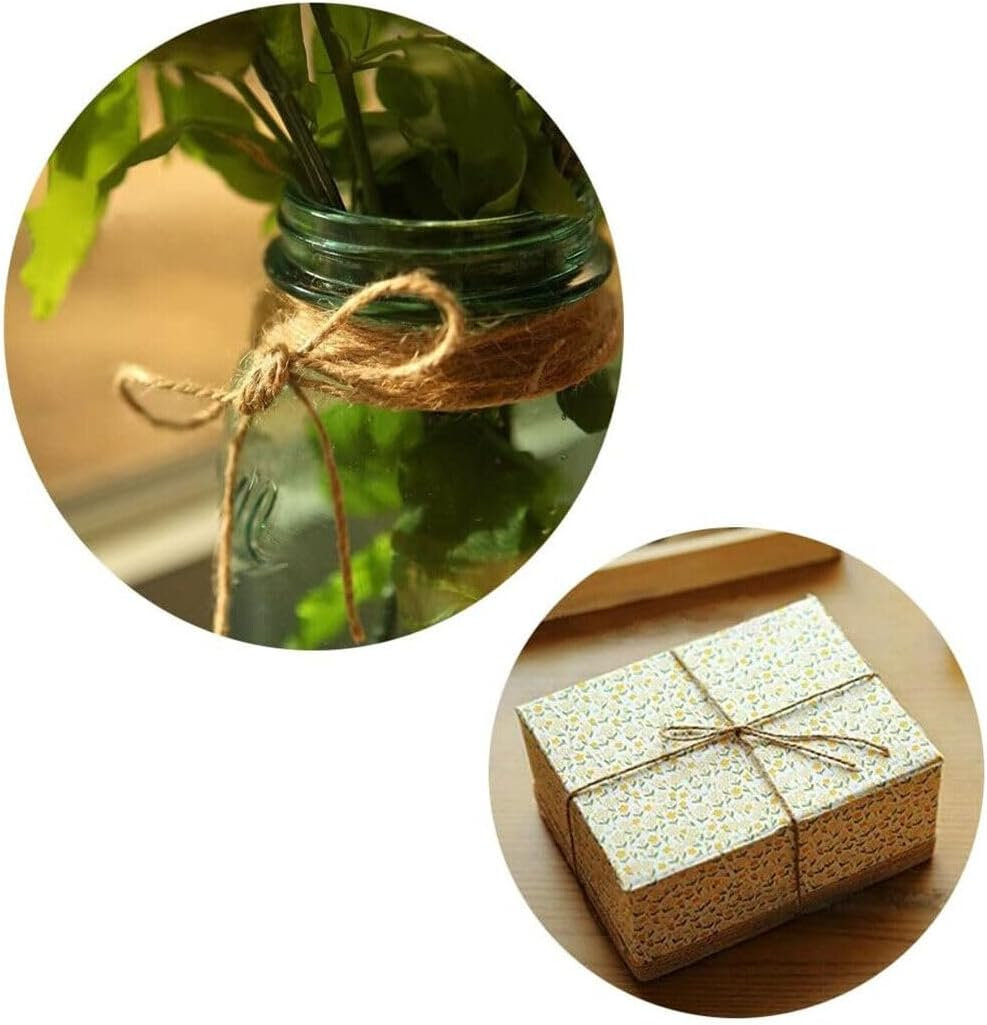 Leona Co Natural Jute Twine Gift Wrapping String DIY Rope Garden Twine Cord for Arts Crafts and Gardening Applications (1) image number 4