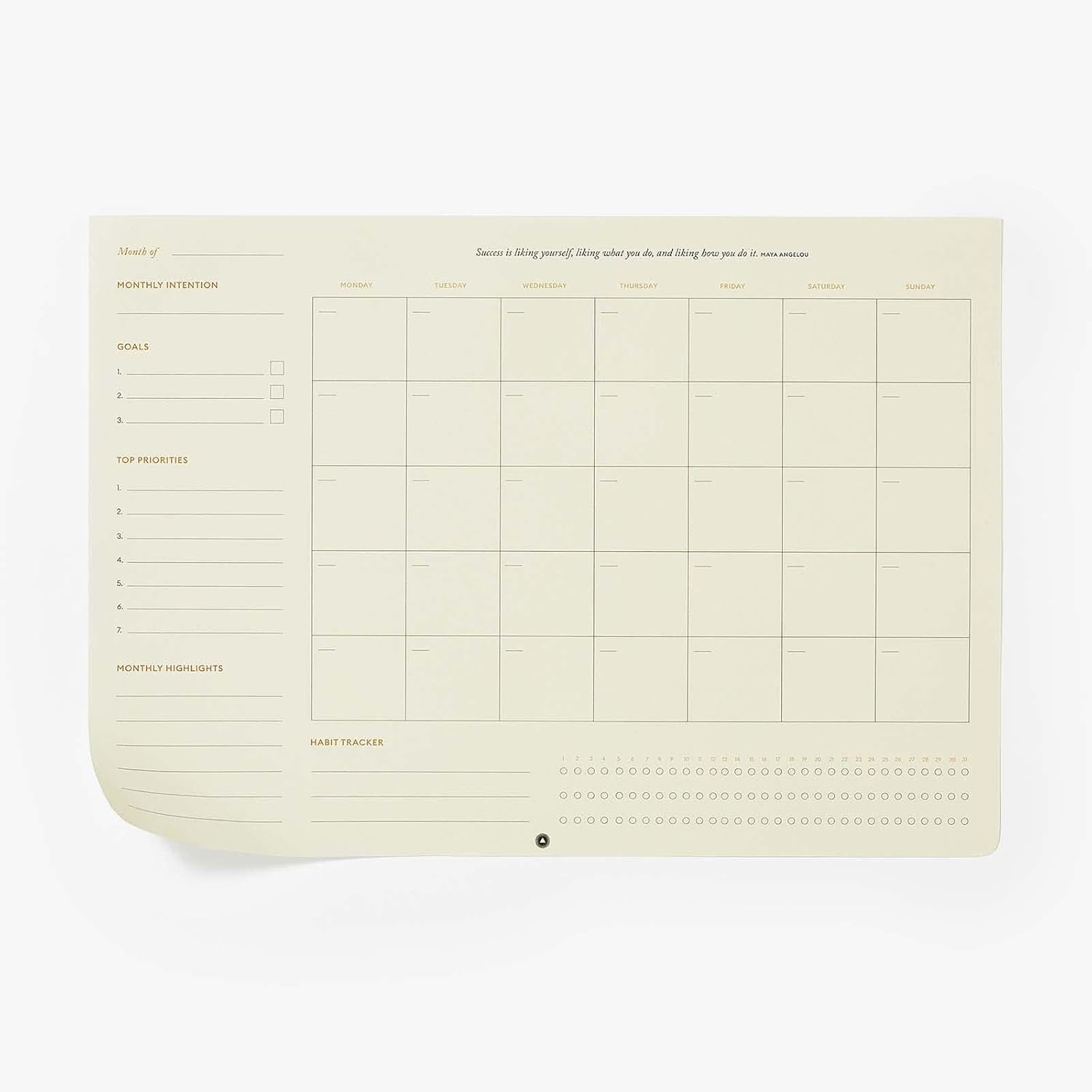 Monthly Desk Pad, 2-Year Productivity Planner, Tear-Out Deskpad for To-Do List, Calendar, Productivity Tools for Time Management and Mindfulness, A4 Size, Black - Intelligent Change image number 2