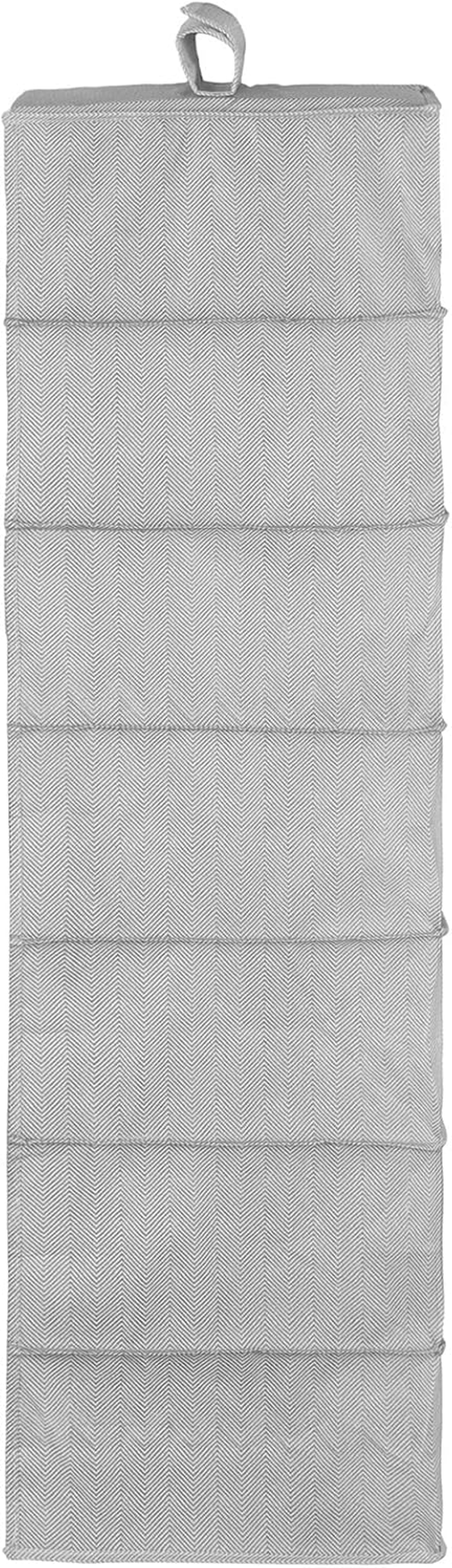 Compactor Hanging Organiser for Shoes and Clothing, 7 Compartments, Velcro Fastening, Supports up to 6Kg, Grey/White, Boston Range, 15 X 30 X H105 Cm, RAN10167 image number 6