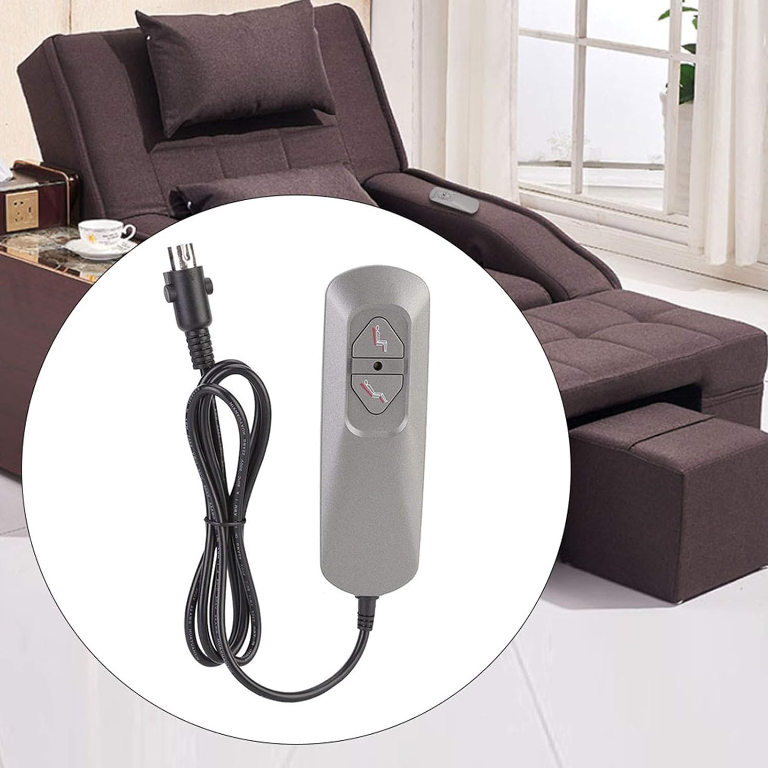 Chair Lift Manual Controller, Electric Touch Switch Recliner Chair Sofa 2 Button Remote Control Hand Control Switch Controller Power Recliner Switch 5A
