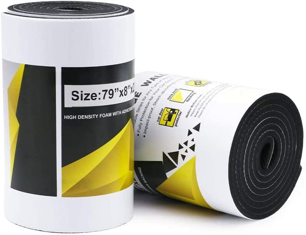 Car Door Protector Bump Body Guard 79 Length 8 Width Sectional Foam Sticking Garage Wall Parking Protector Collision Avoidance Waterproof Foam Protector Wall Corner Protecting Your Car Doors