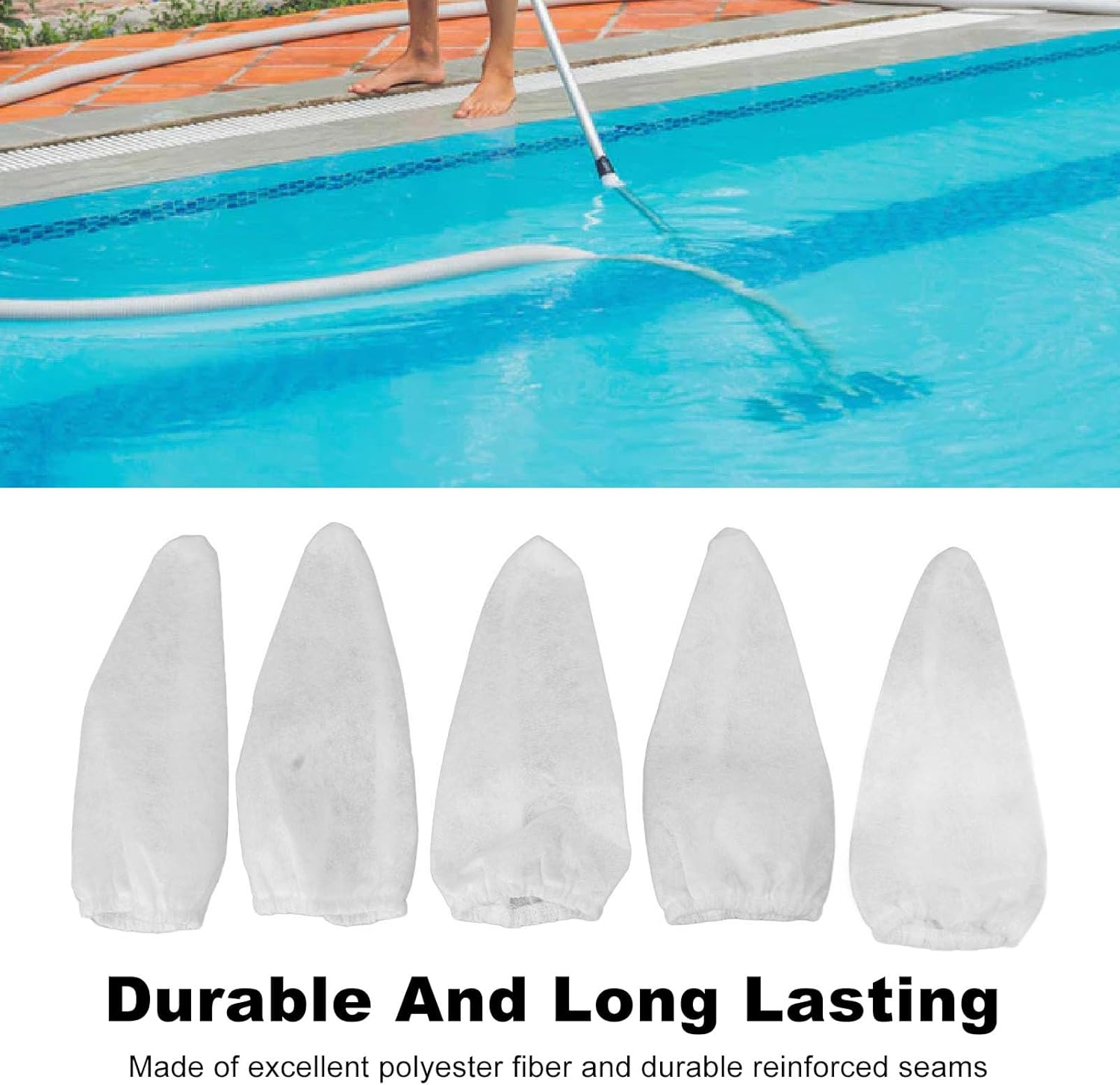 5PCS Pool Vacuum Filter Bag, Pool Vacuum Cleaner Filter Bag, Pool Blaster Filter for Vacuum Cleaner Accessories image number 3