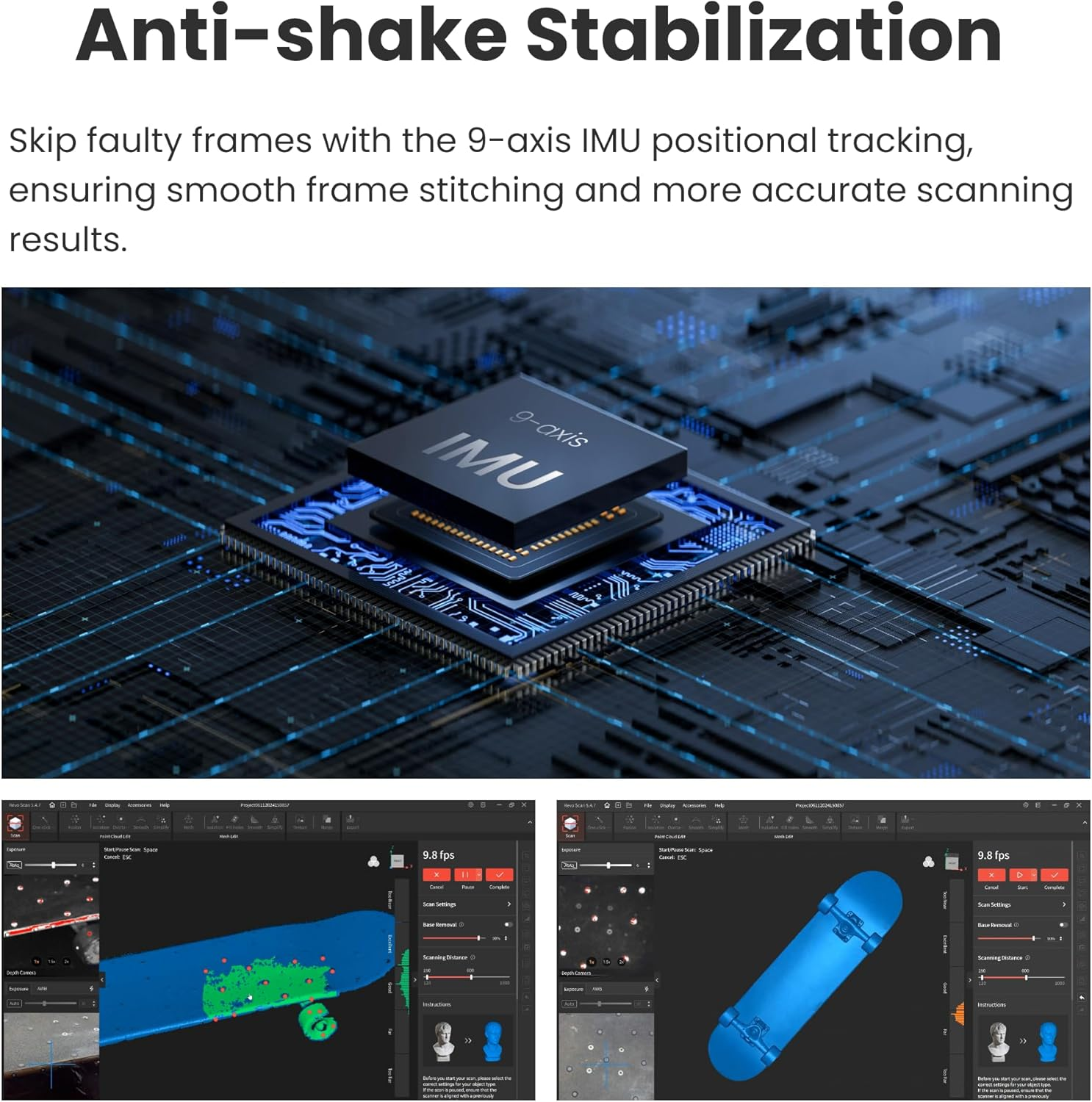 Revopoint POP3 plus 3D Scanner for 3D Printing, Handheld 3D Printer Scanner 0.04Mm Precision, Full-Color Scan for Medium Object, Support for Android/Ios/Win/Macos, Standard image number 5