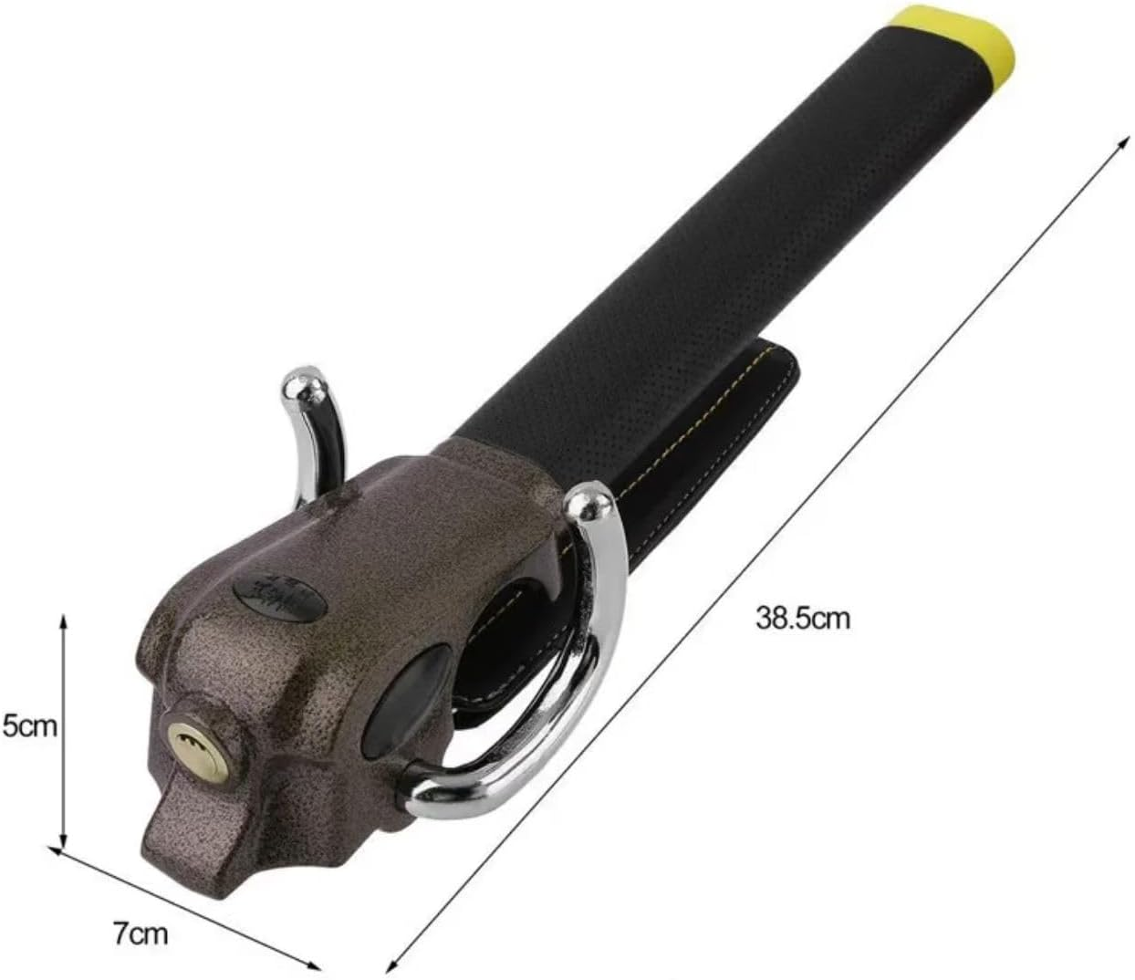 Car Steering Wheel Lock, the Club anti Theft Device, Universal Anti-Theft Device Heavy Duty Security Car Lock with Emergency Hammer Window Breaker, Three Keys image number 1