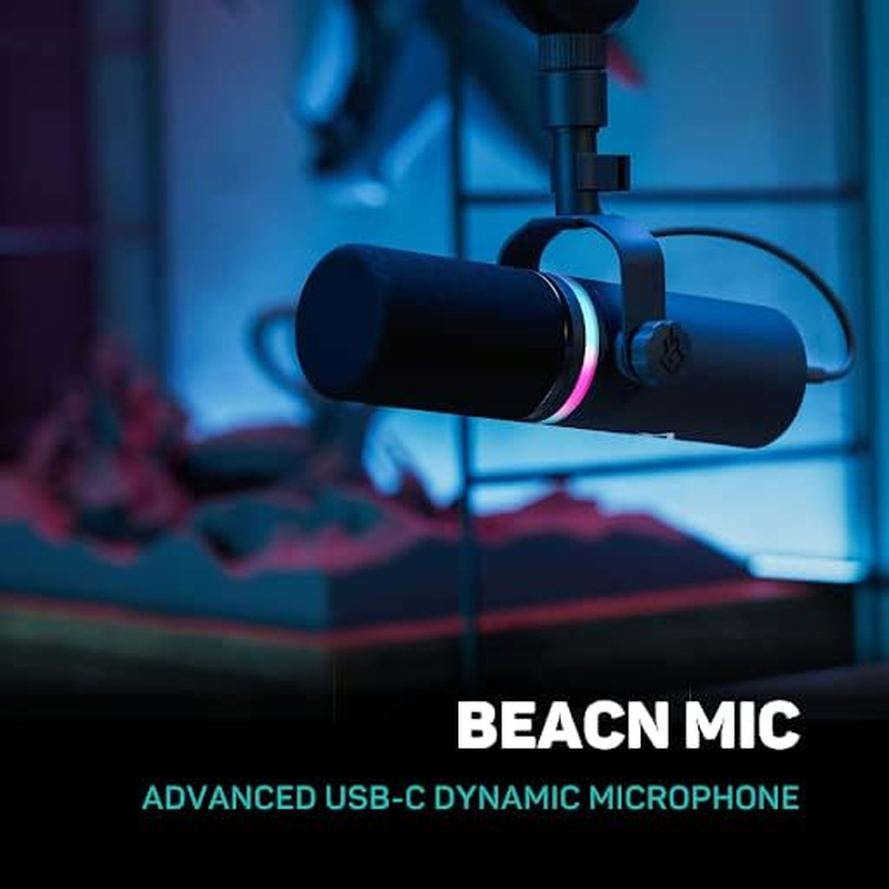 BEACN Dark Dynamic USB Mic for PC - Professional Microphone for Podcast, Gaming, Streaming - Studio-Quality Desk Mic for Youtube, Twitch, and Recording. Microphone for PC, Gaming & Streaming image number 4