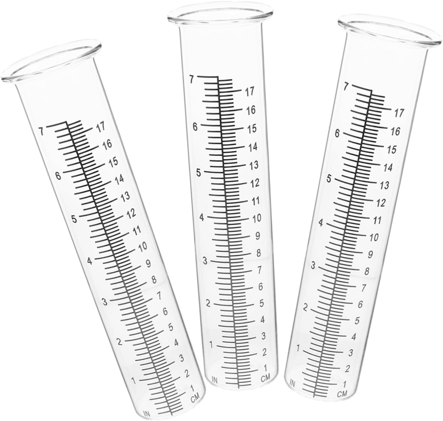 Balacoo 3Pcs Outdoor Rain Gauge with Scale Plastic Tubes Freeze and Crack Resistant Rainwater for Accurate Lawn and Garden Measurement