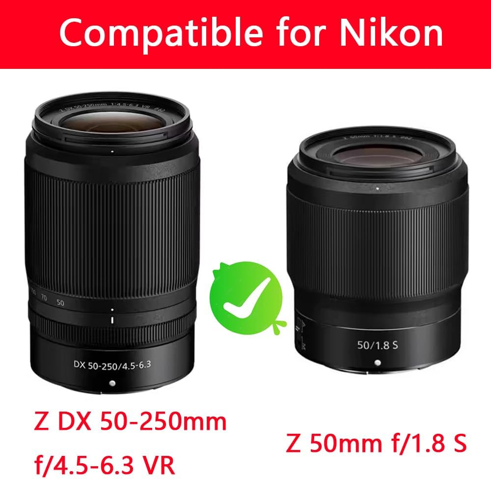 ADQQUI HB-90A Lens Hood & 62Mm Lens Cap Compatible with Nikon Z DX 50-250Mm F/4.5-6.3 VR & Z 50Mm F/1.8 S Lens (1+1 Pack) image number 1