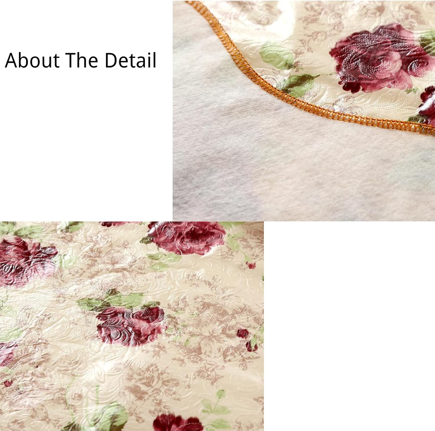 XUNQUCOM 150CM round Hotel Tablecloth Pure Color Restaurant Tablecloth Polyester Fabric Tablecloth Home Dinner Table Cloth,Washable Table Cover for Bridal Shower Wedding Party (Rose) image number 5